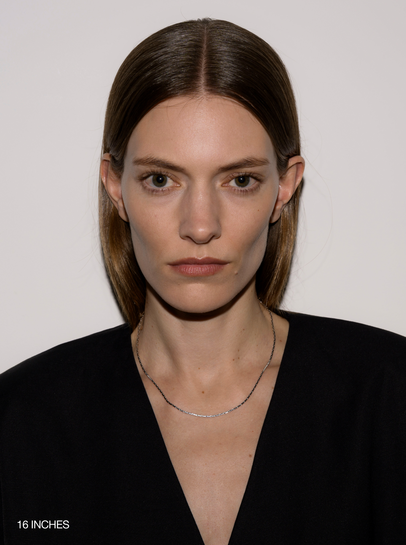 LINNEA, LAB DIAMOND SILVER CHAIN NECKLACE
