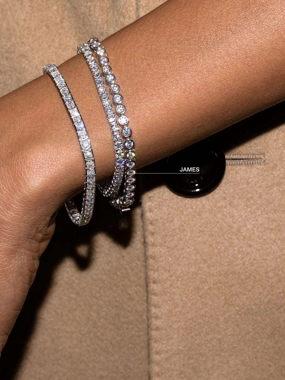 JAMES BEZEL RIVIÈRE BRACELET IN MOISSANITE