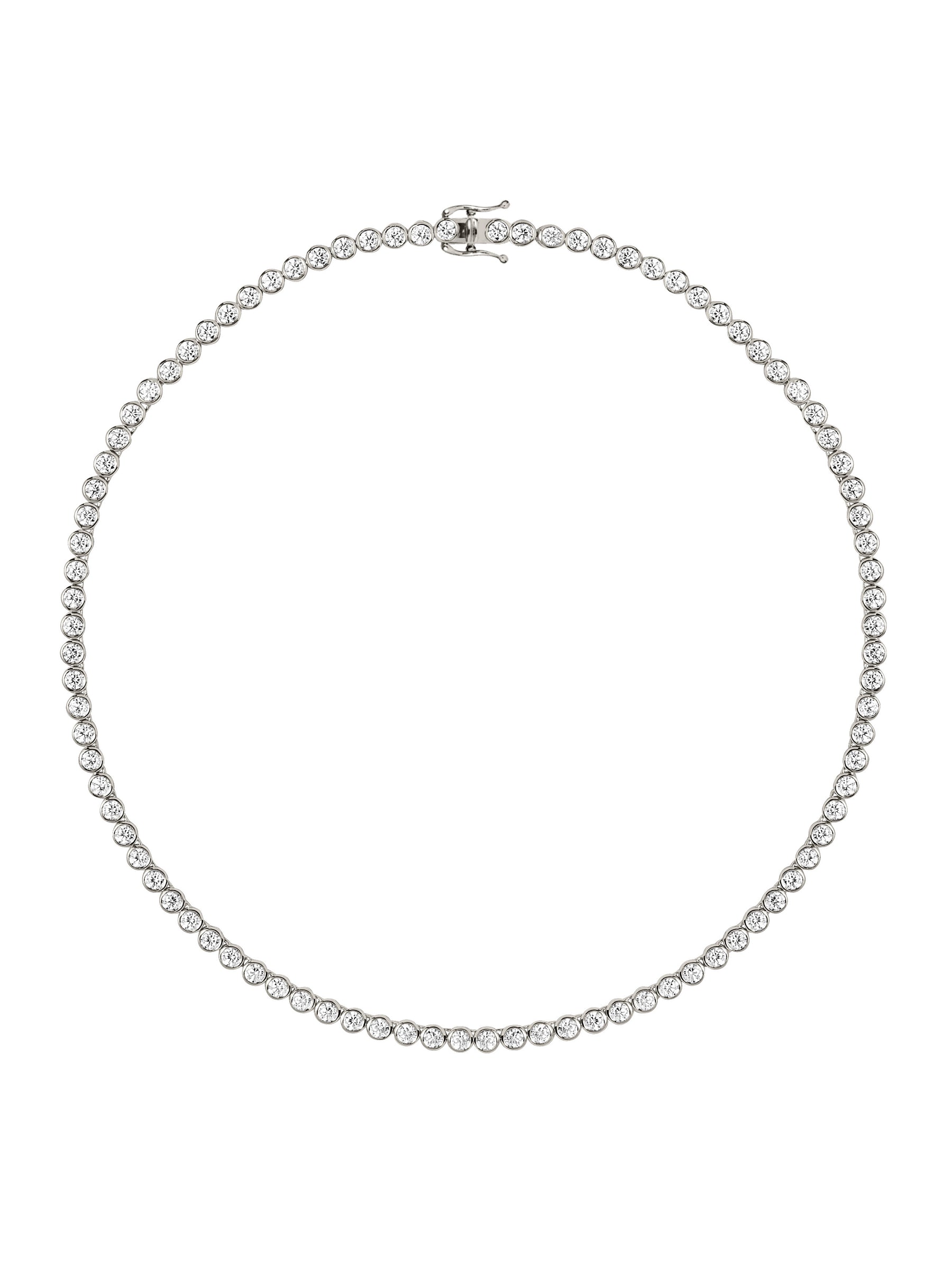14K JAMES BEZEL RIVIÈRE NECKLACE IN LAB DIAMOND