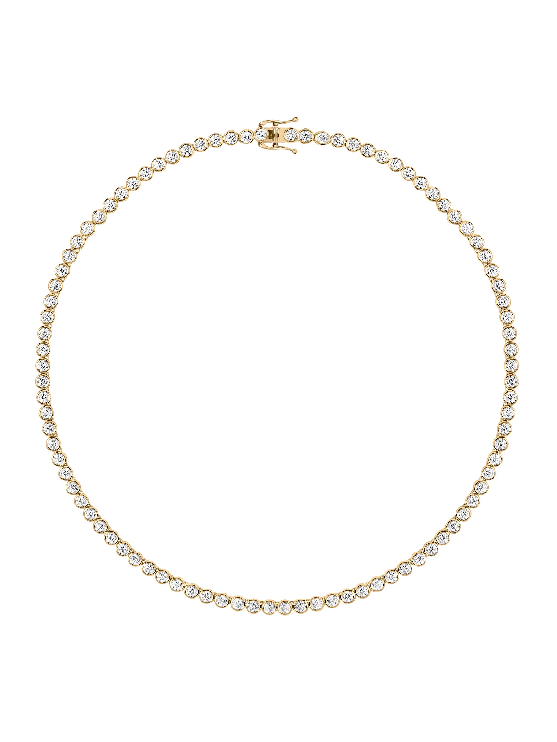 14K JAMES BEZEL RIVIÈRE NECKLACE IN LAB DIAMOND