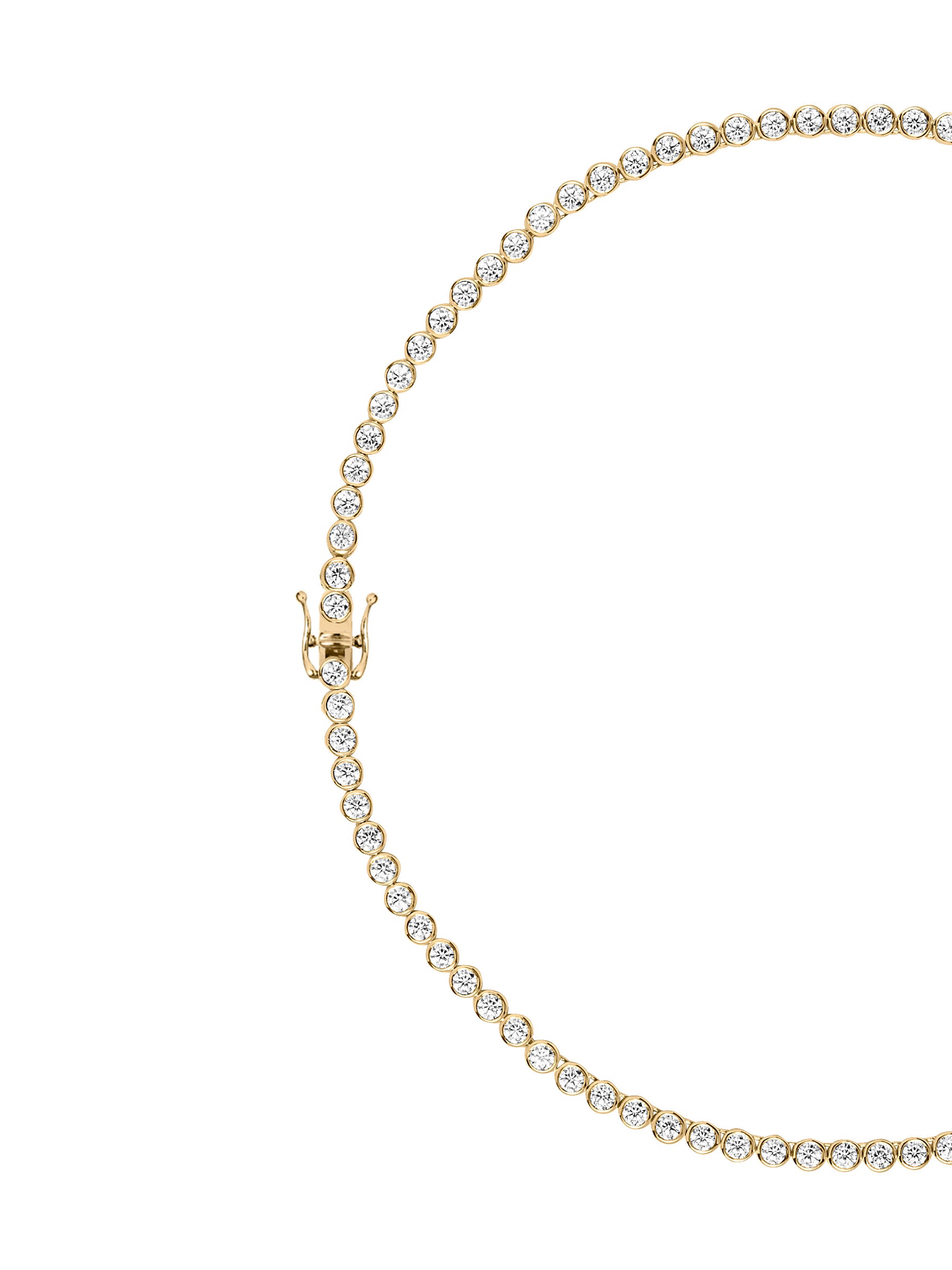 14K JAMES BEZEL RIVIÈRE NECKLACE IN LAB DIAMOND