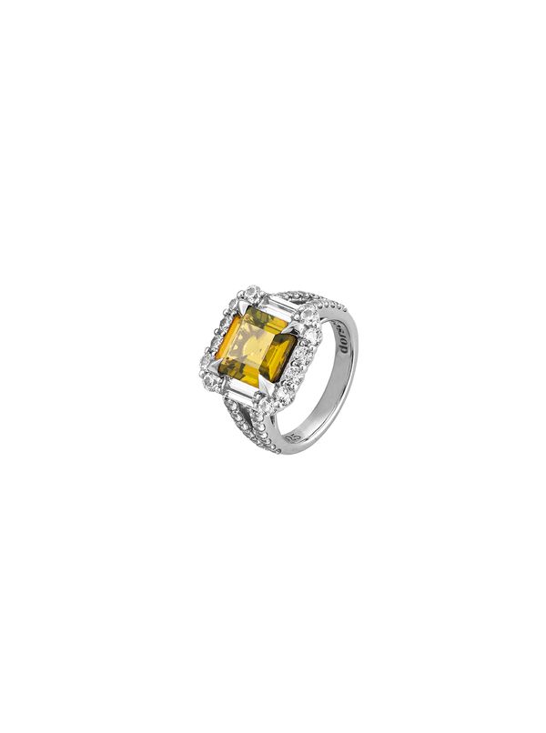 MERCER, LAB-GROWN YELLOW SAPPHIRE RING, SILVER
