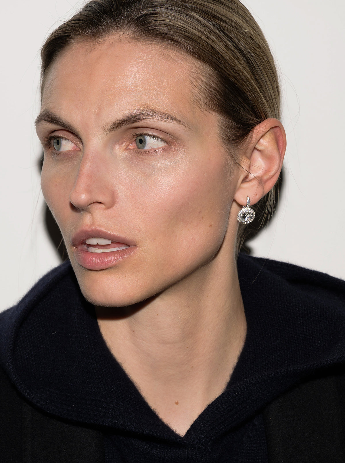 MOREAU EARRINGS IN LAB WHITE SAPPHIRE