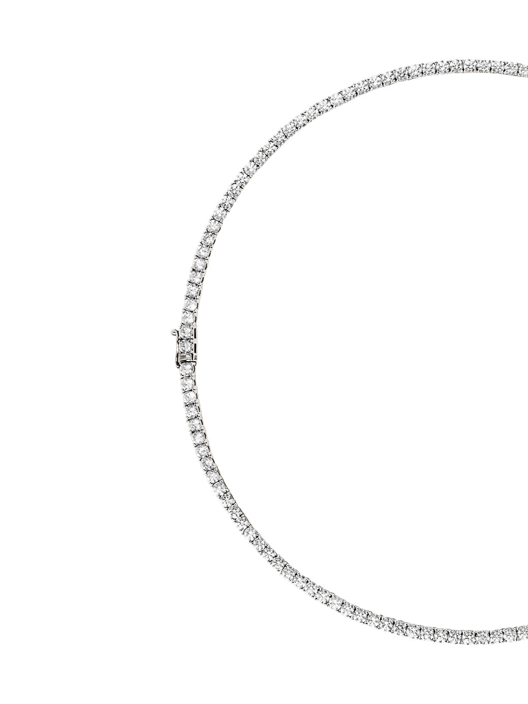 14K MOSS RIVIÈRE NECKLACE IN 3MM LAB DIAMOND