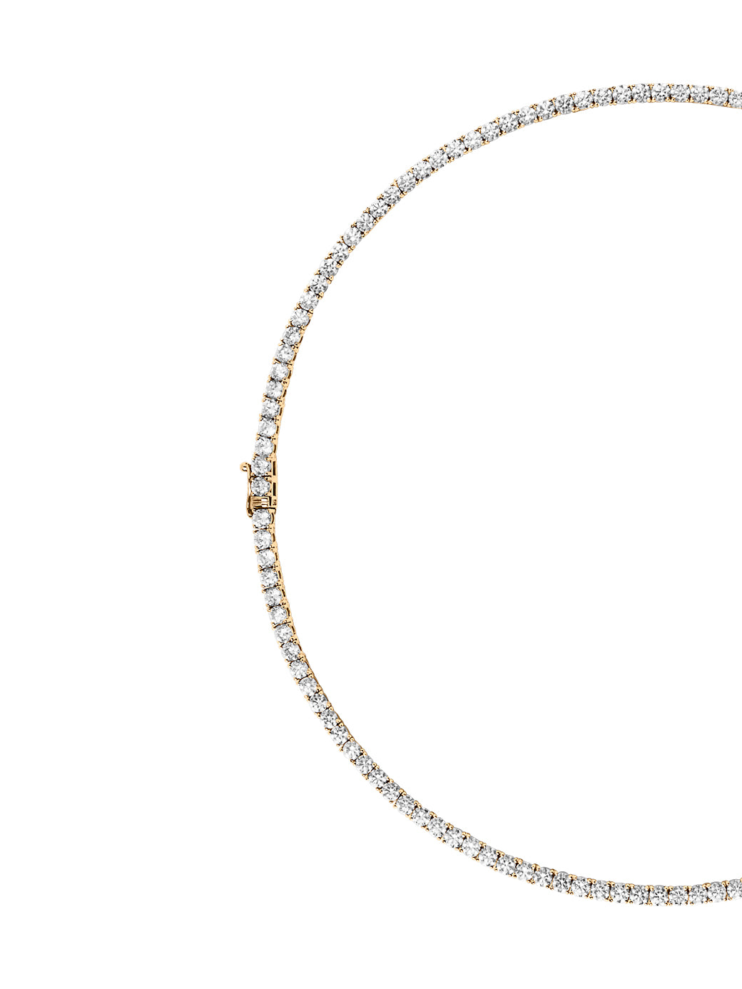 14K MOSS RIVIÈRE NECKLACE IN 3MM LAB DIAMOND