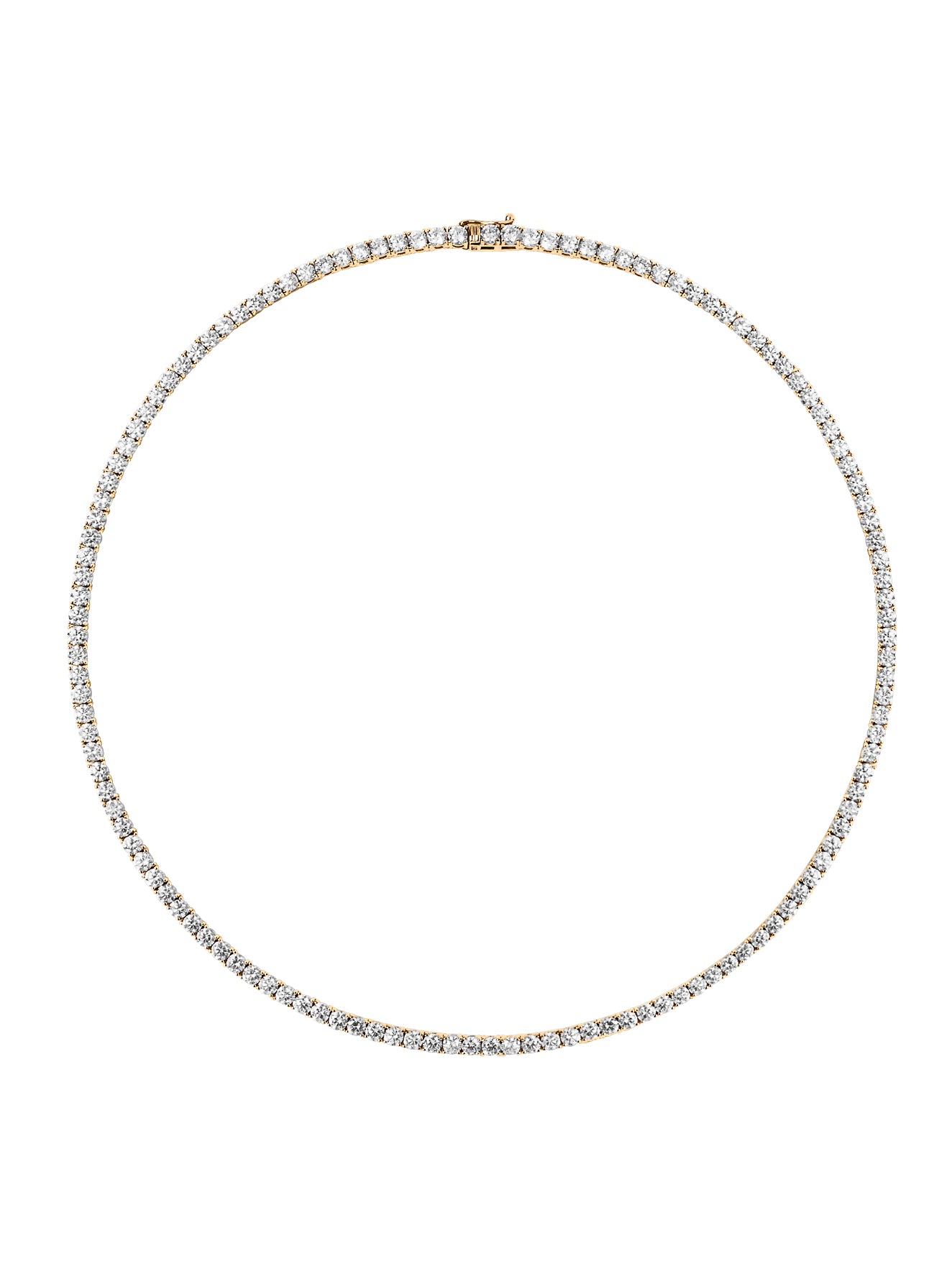 14K MOSS RIVIÈRE NECKLACE IN 3MM LAB DIAMOND