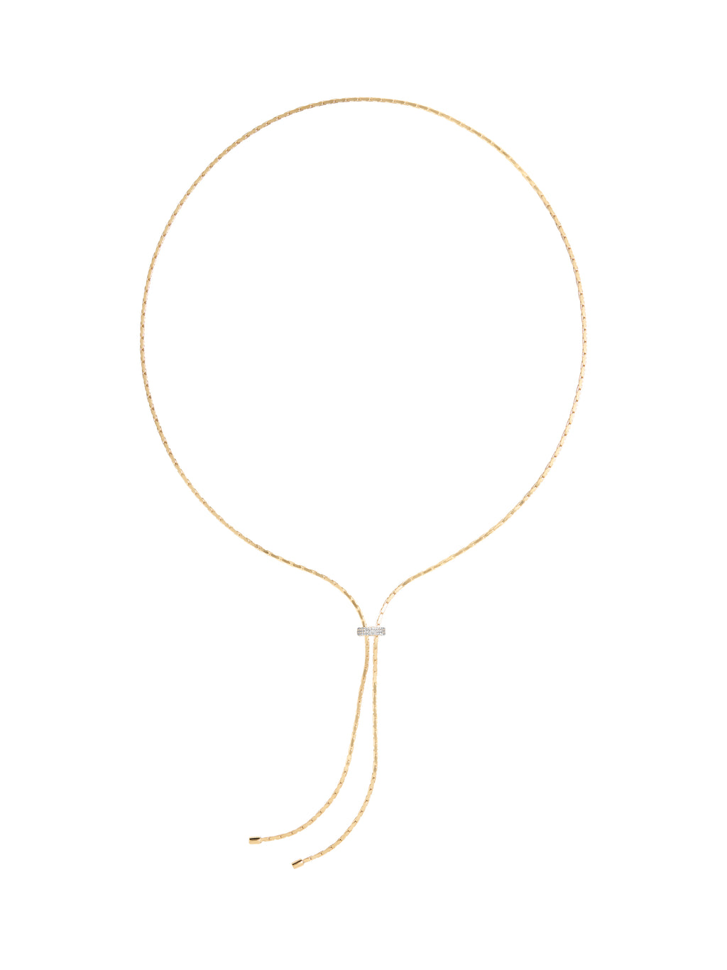 LINNEA LARIAT NECKLACE IN MOISSANITE, 18K GOLD VERMEIL – Dorsey