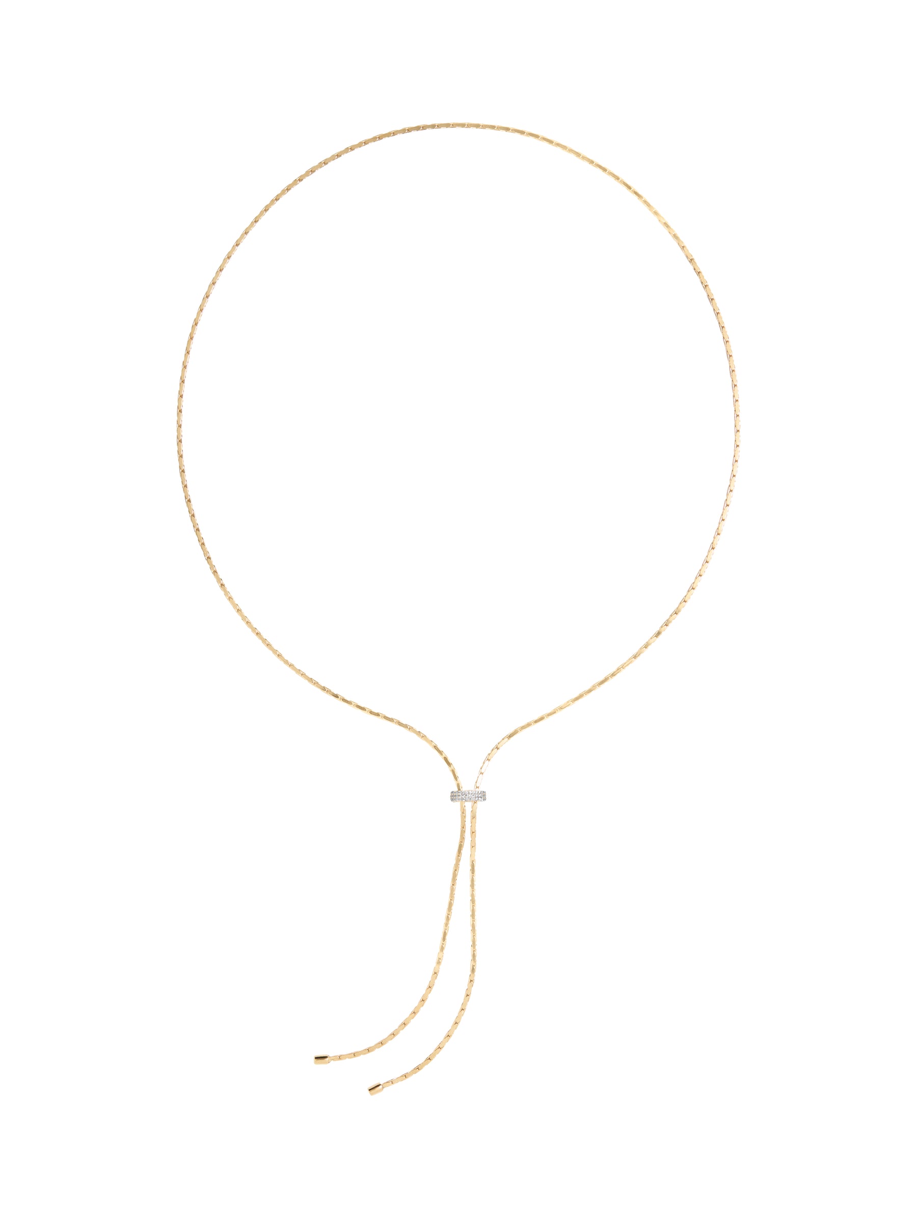 LINNEA LARIAT NECKLACE IN MOISSANITE