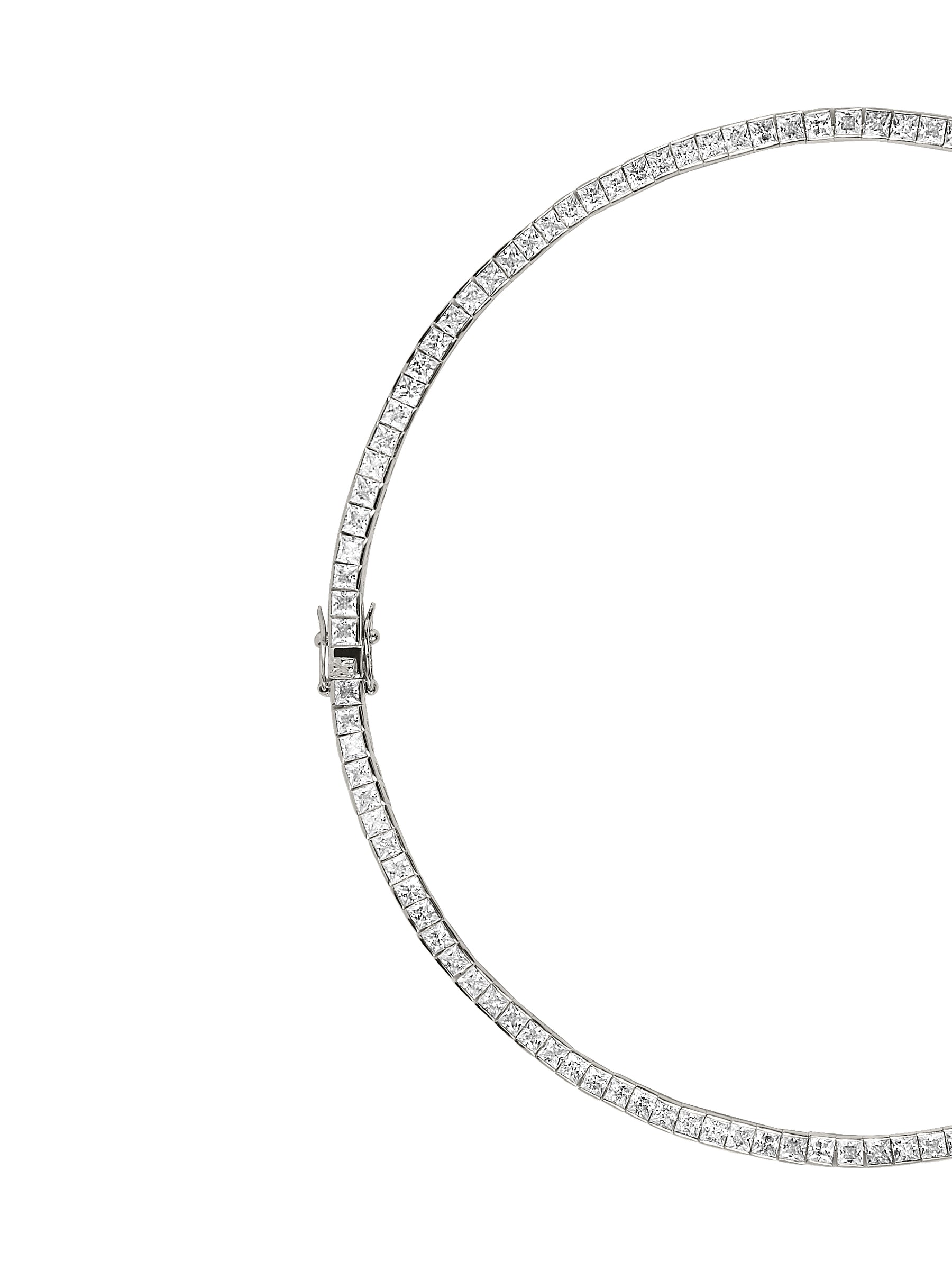DORSEY PRINCESS-CUT RIVIÈRE NECKLACE IN MOISSANITE