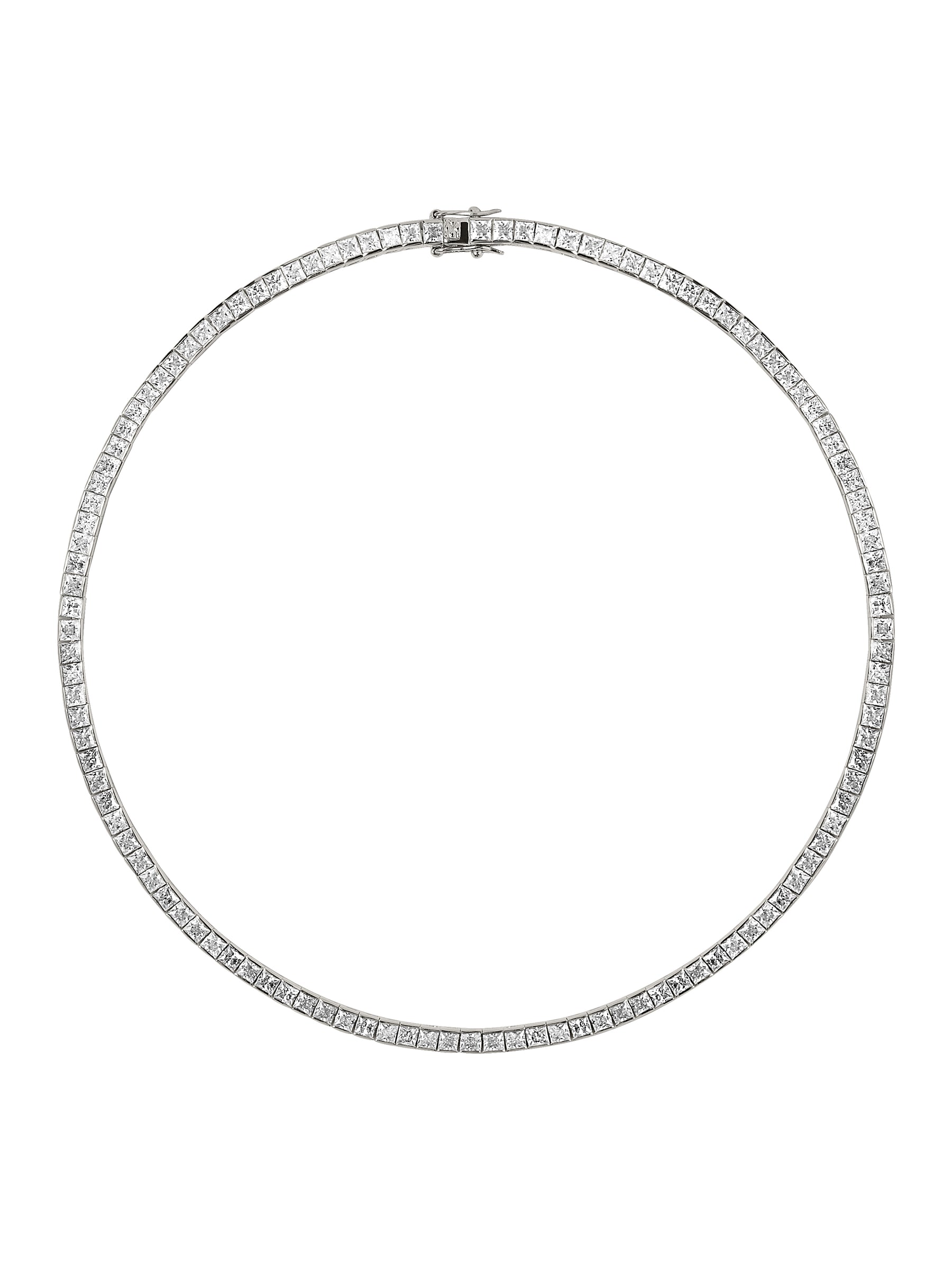 DORSEY PRINCESS-CUT RIVIÈRE NECKLACE IN MOISSANITE