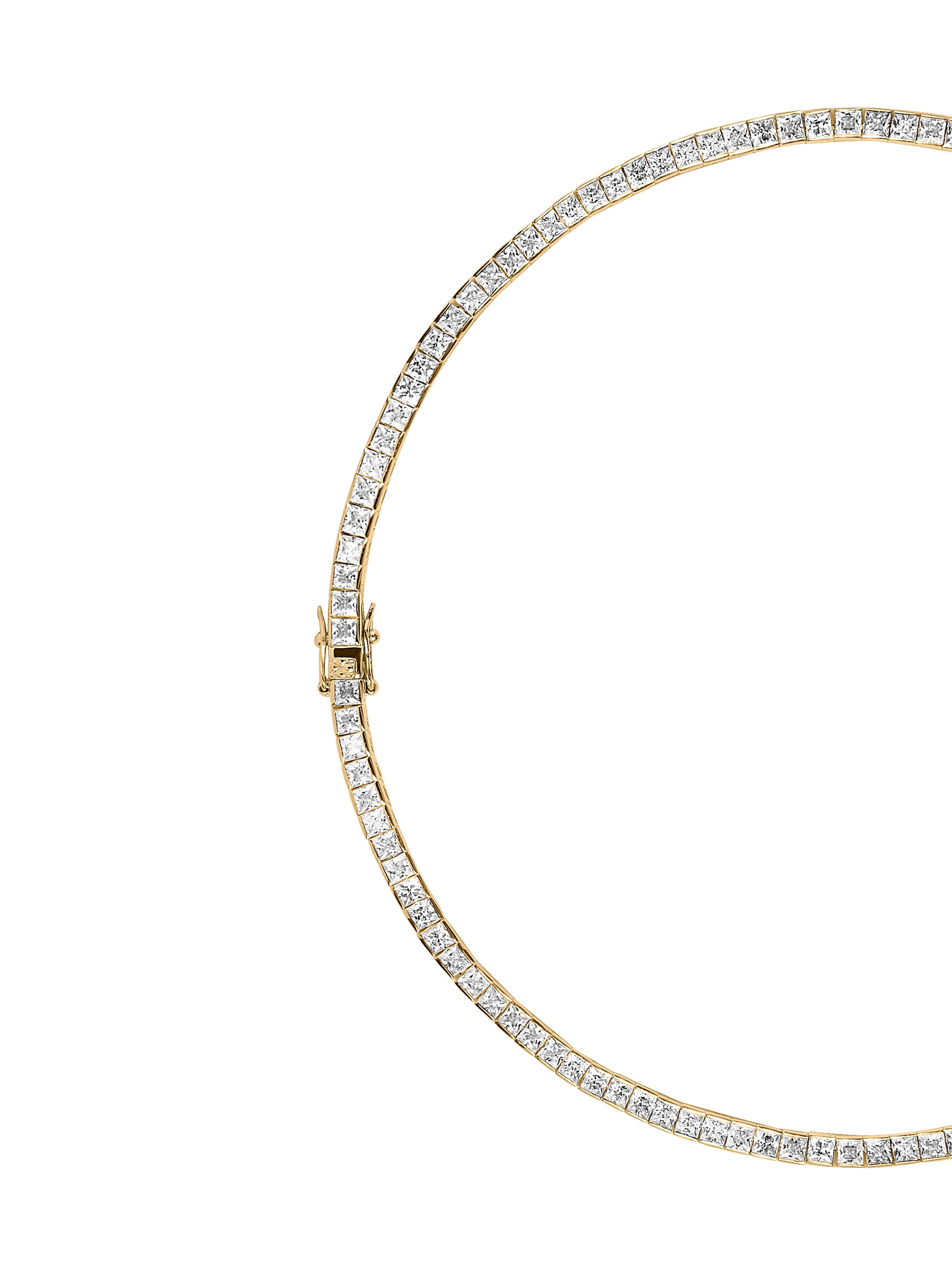 DORSEY PRINCESS-CUT RIVIÈRE NECKLACE IN MOISSANITE