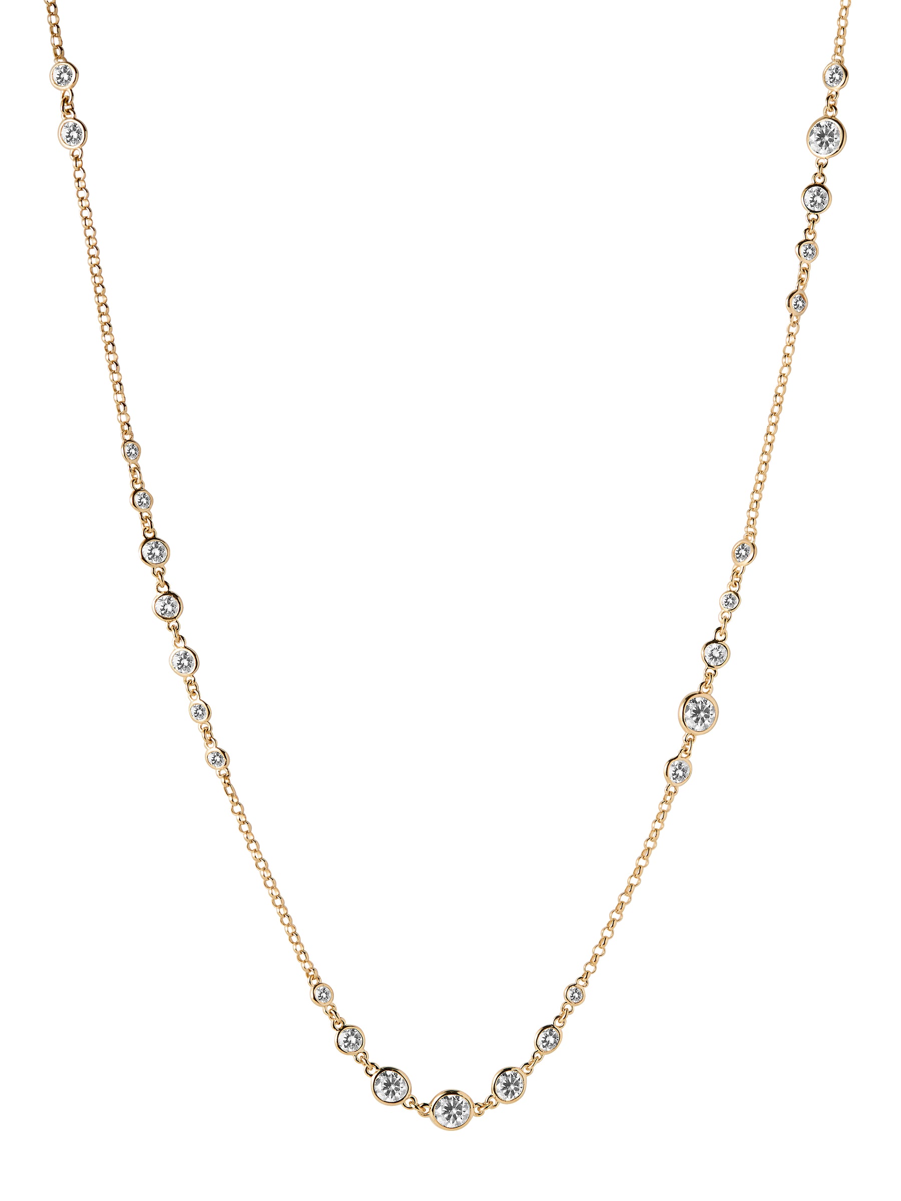 CLEMENCE GRADUATED NECKLACE IN MOISSANITE