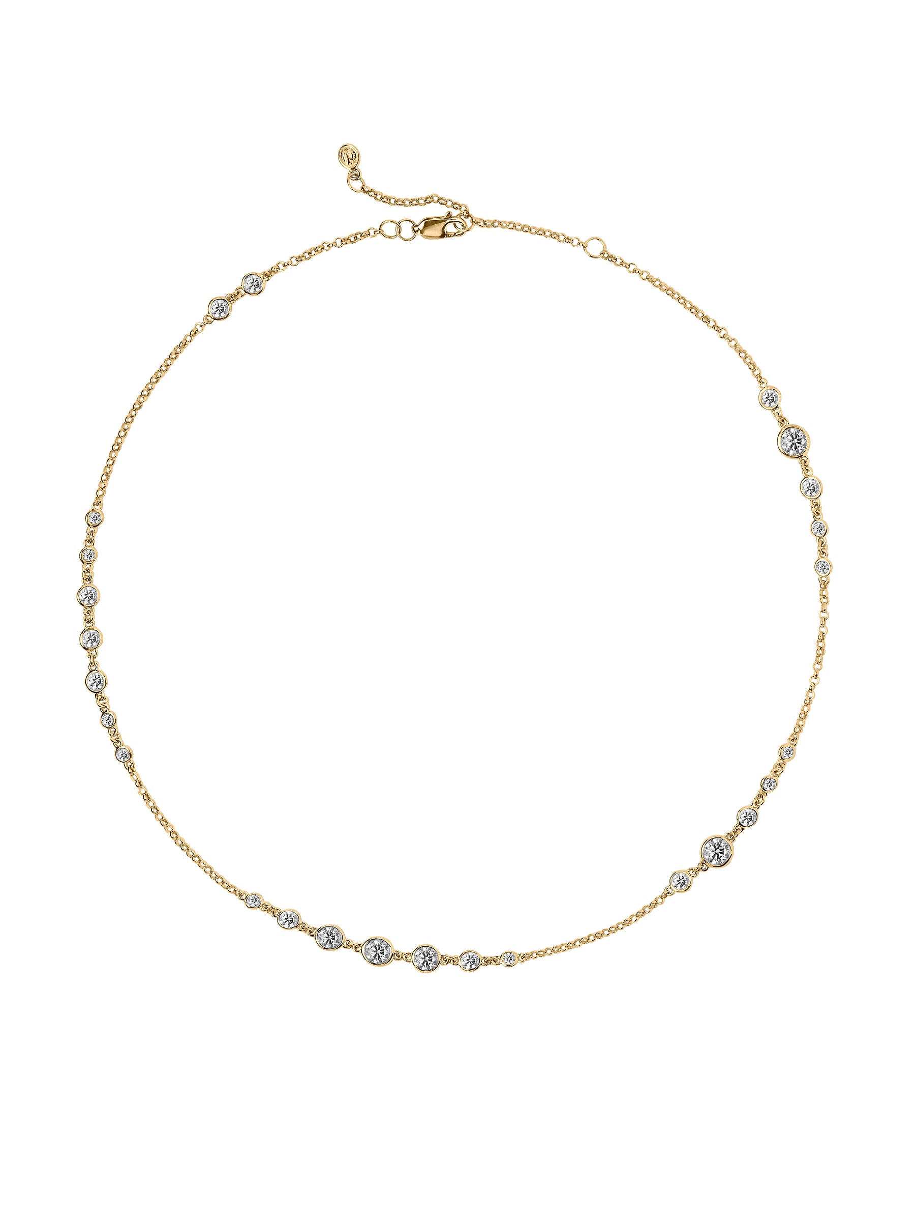 CLEMENCE GRADUATED NECKLACE IN MOISSANITE