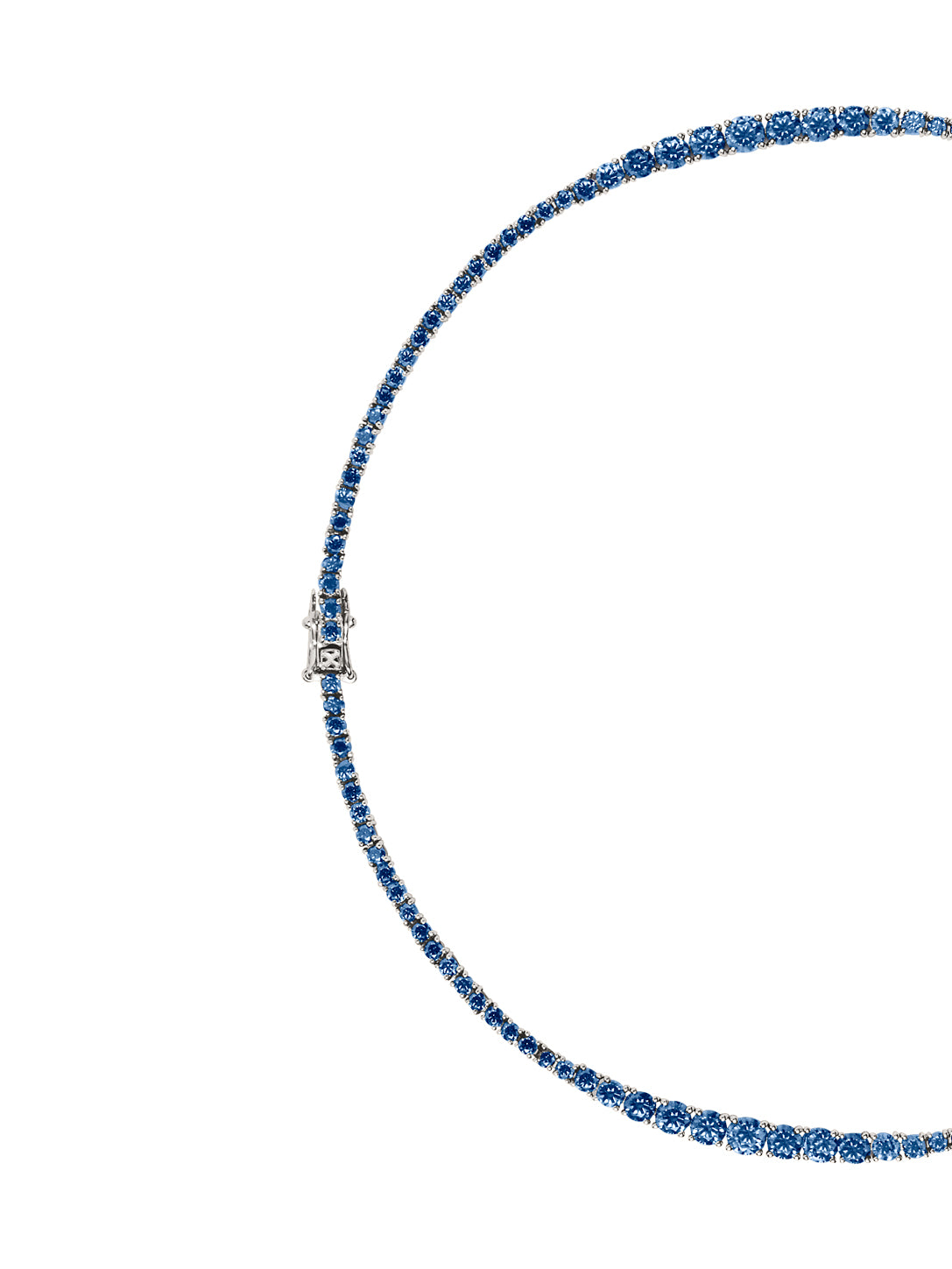 ISADORA RIVIÈRE NECKLACE IN SLATE BLUE MOISSANITE