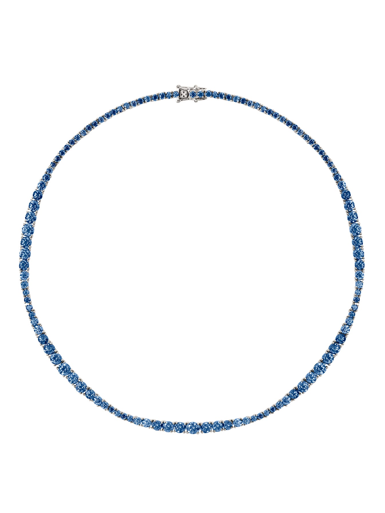 ISADORA RIVIÈRE NECKLACE IN SLATE BLUE MOISSANITE