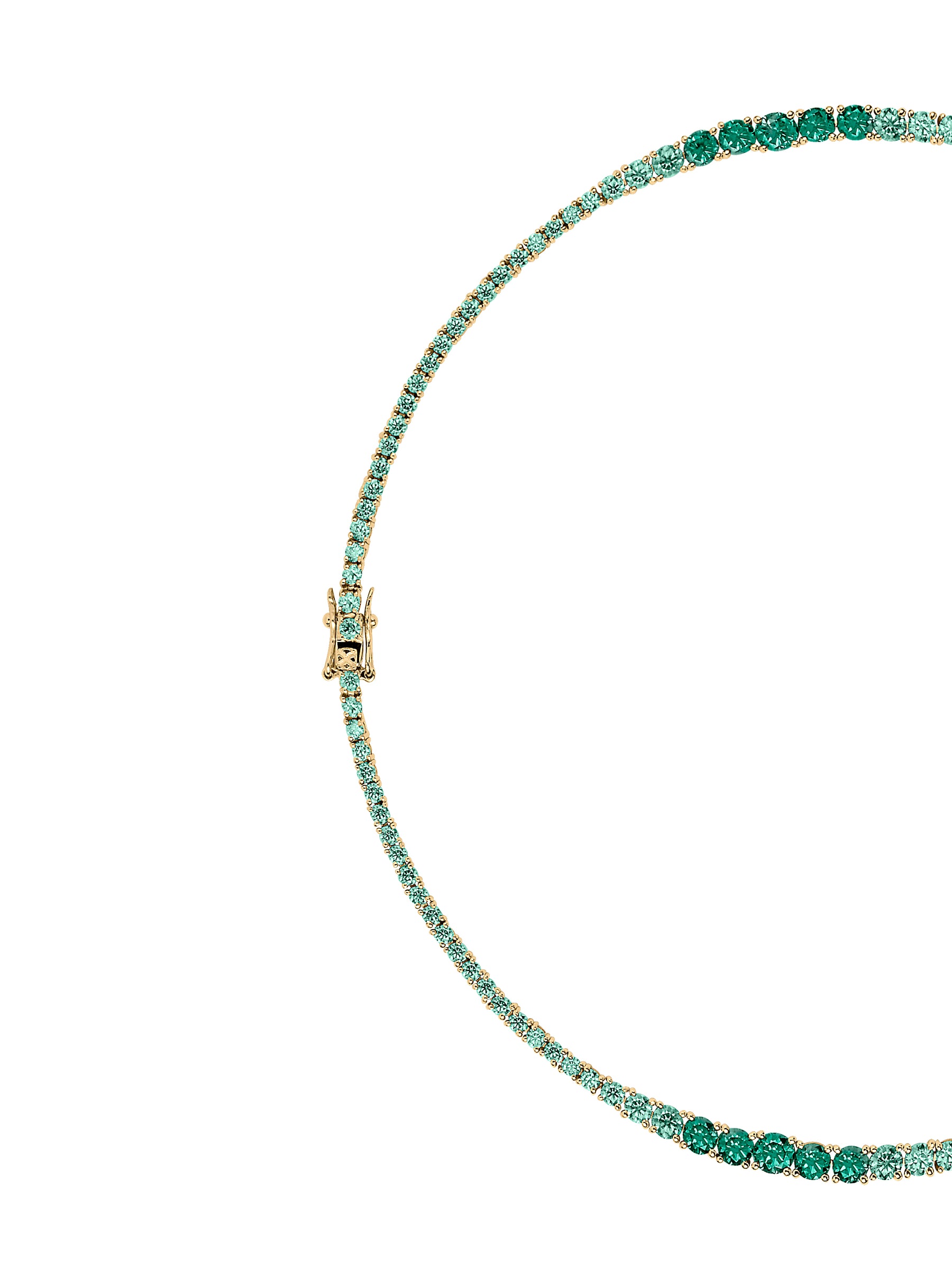 ISADORA RIVIÈRE NECKLACE IN VIRIDIAN GREEN MOISSANITE