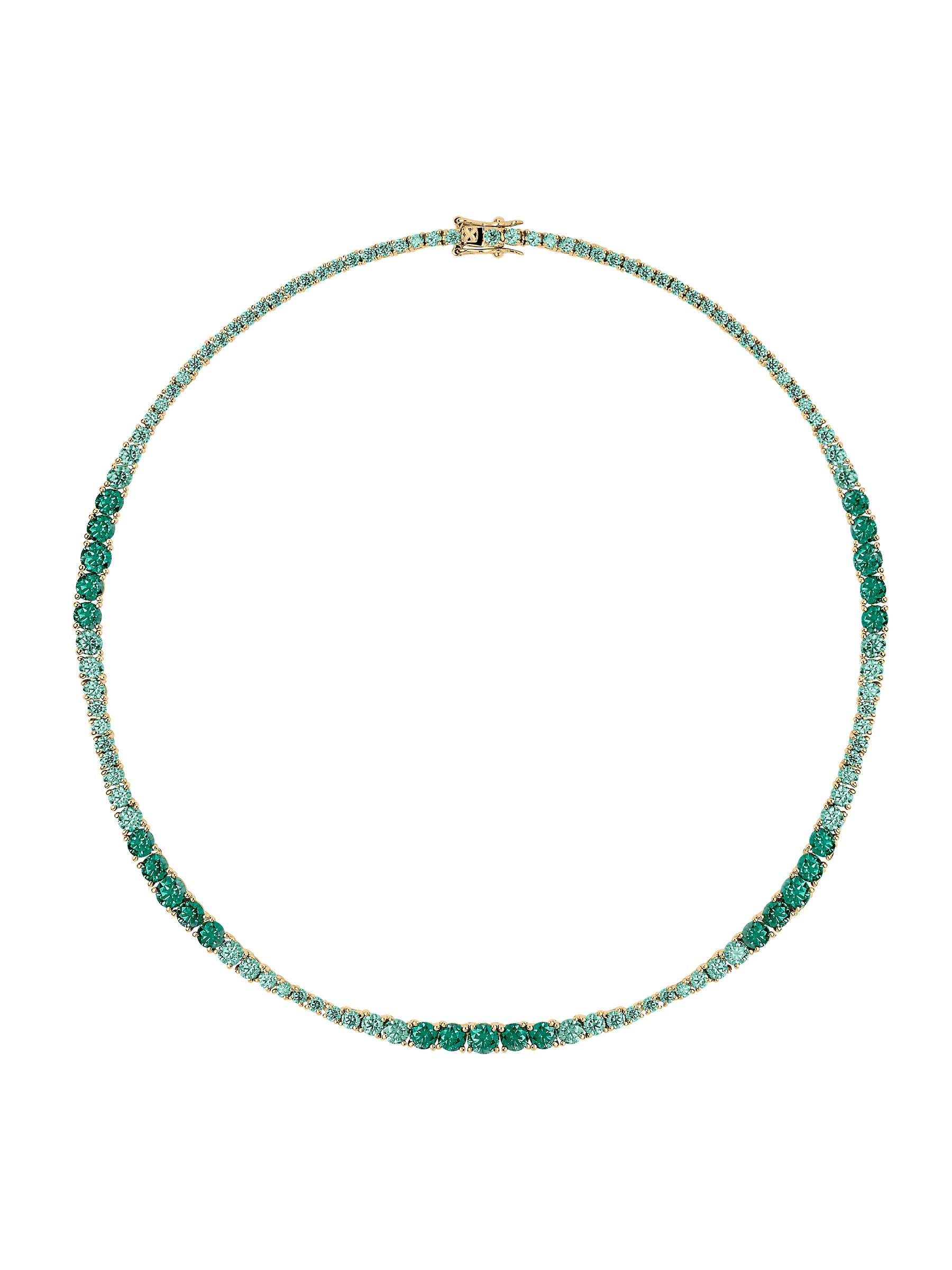 ISADORA RIVIÈRE NECKLACE IN VIRIDIAN GREEN MOISSANITE