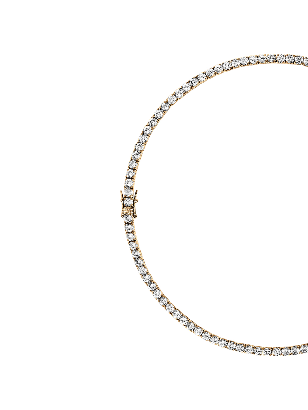 KATE RIVIÈRE NECKLACE IN 3.75MM LAB WHITE SAPPHIRE, 18K GOLD