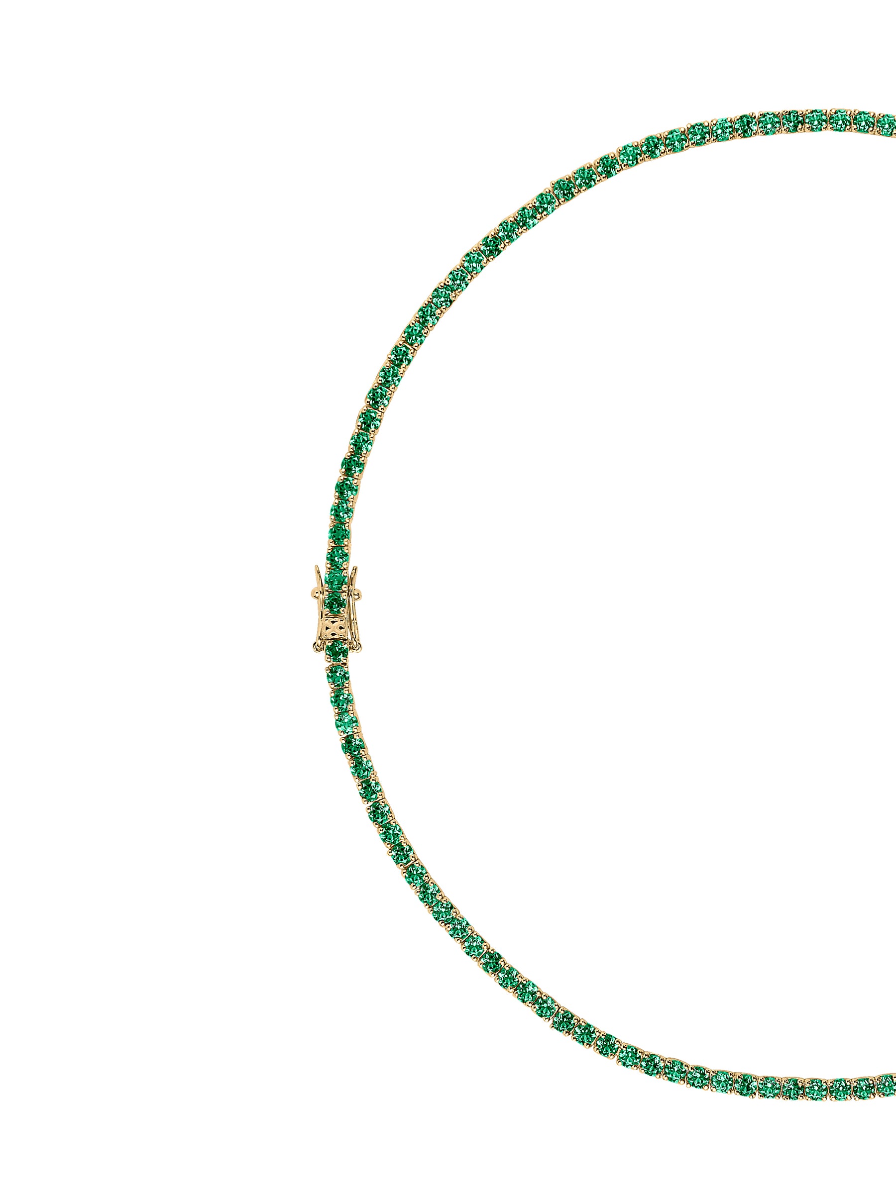 MOSS RIVIÈRE NECKLACE IN 3MM LAB EMERALD