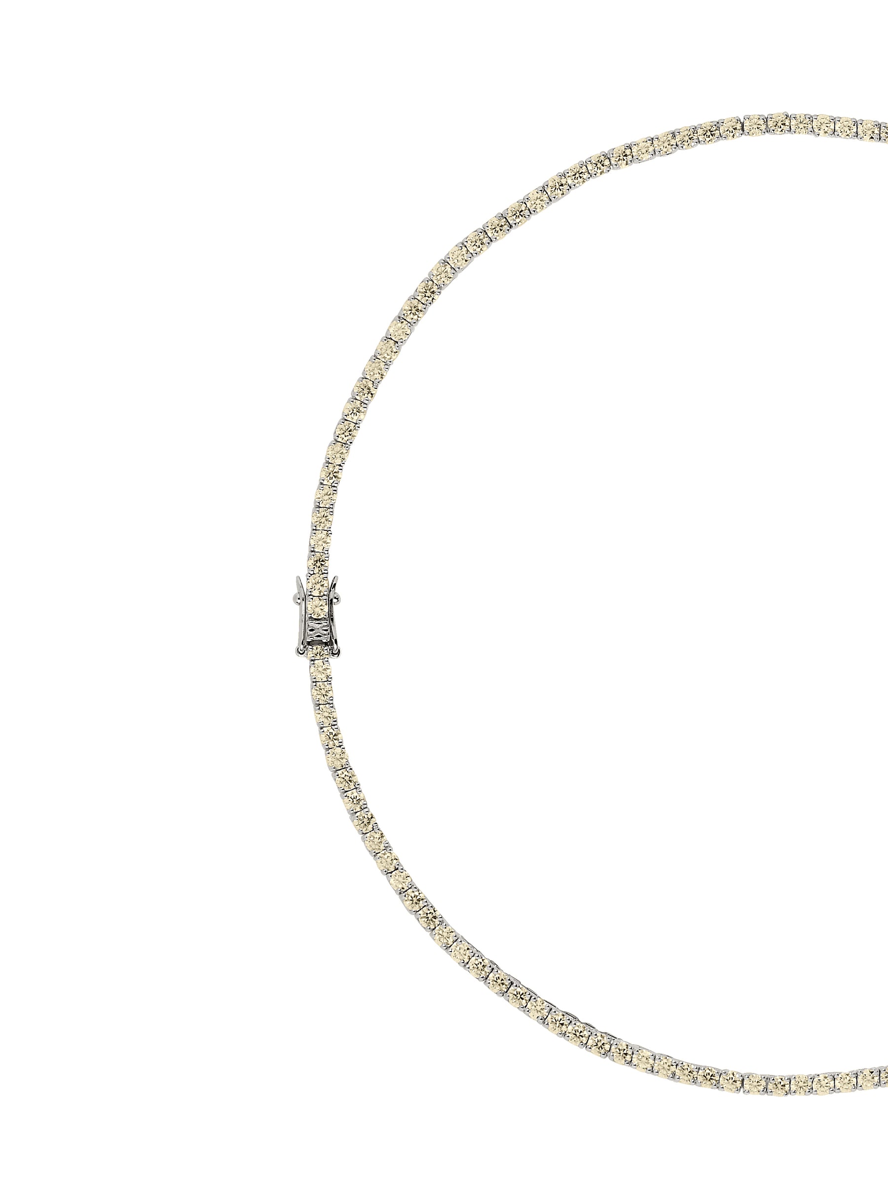 MOSS RIVIÈRE NECKLACE IN 3MM HONEY MOISSANITE
