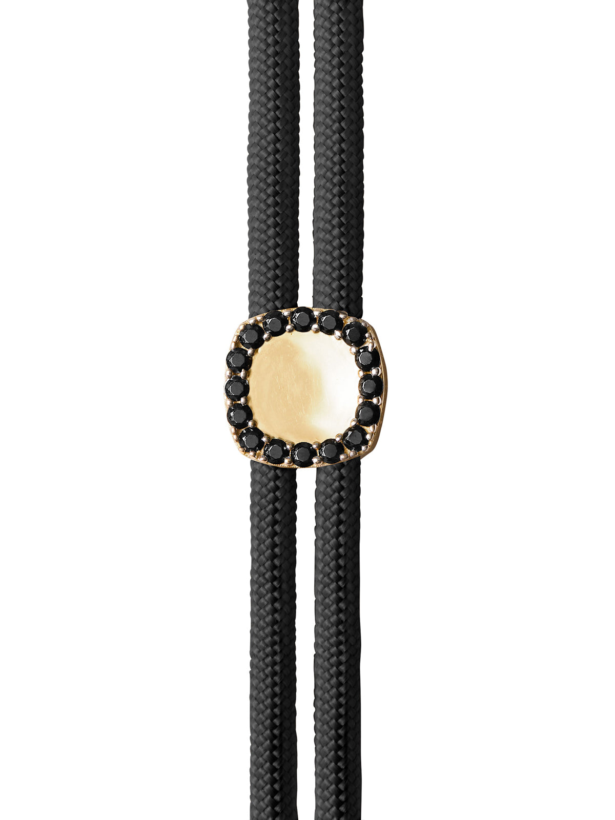YVES NANO ONYX PARACORD NECKLACE, NOIR