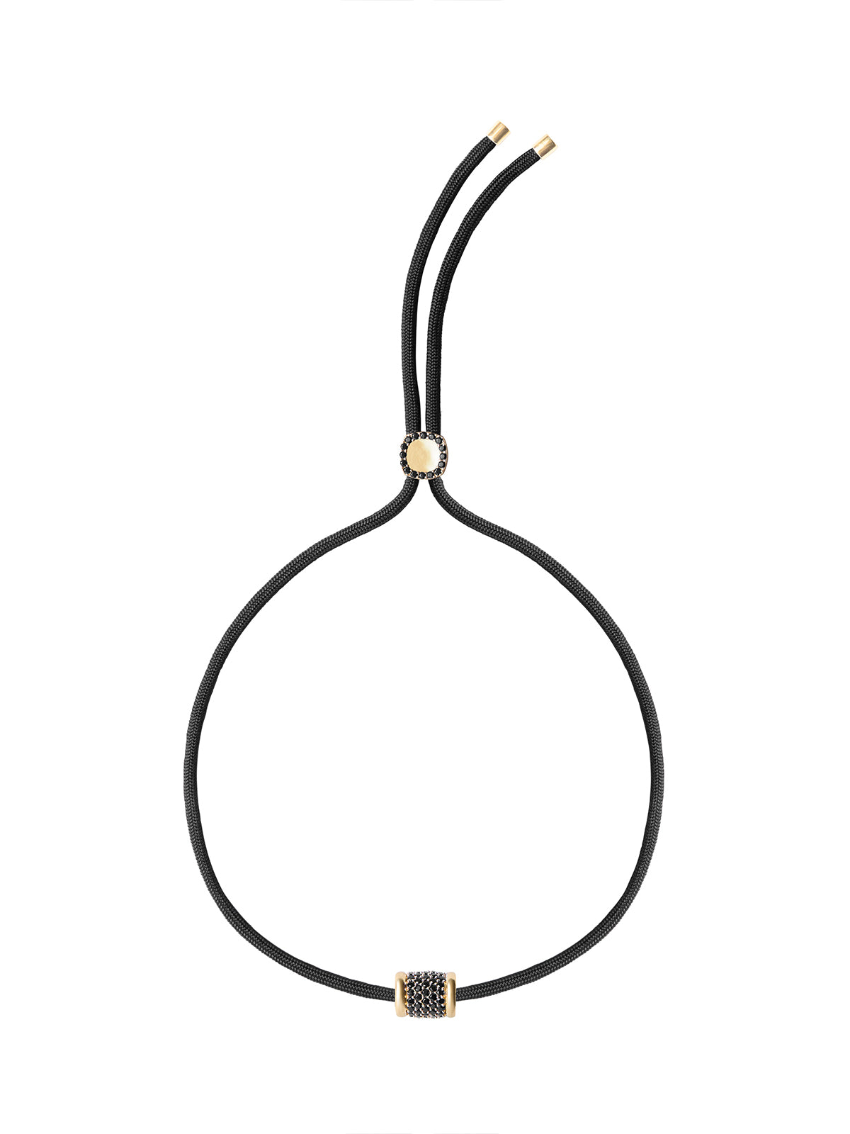 YVES NANO ONYX PARACORD NECKLACE, NOIR