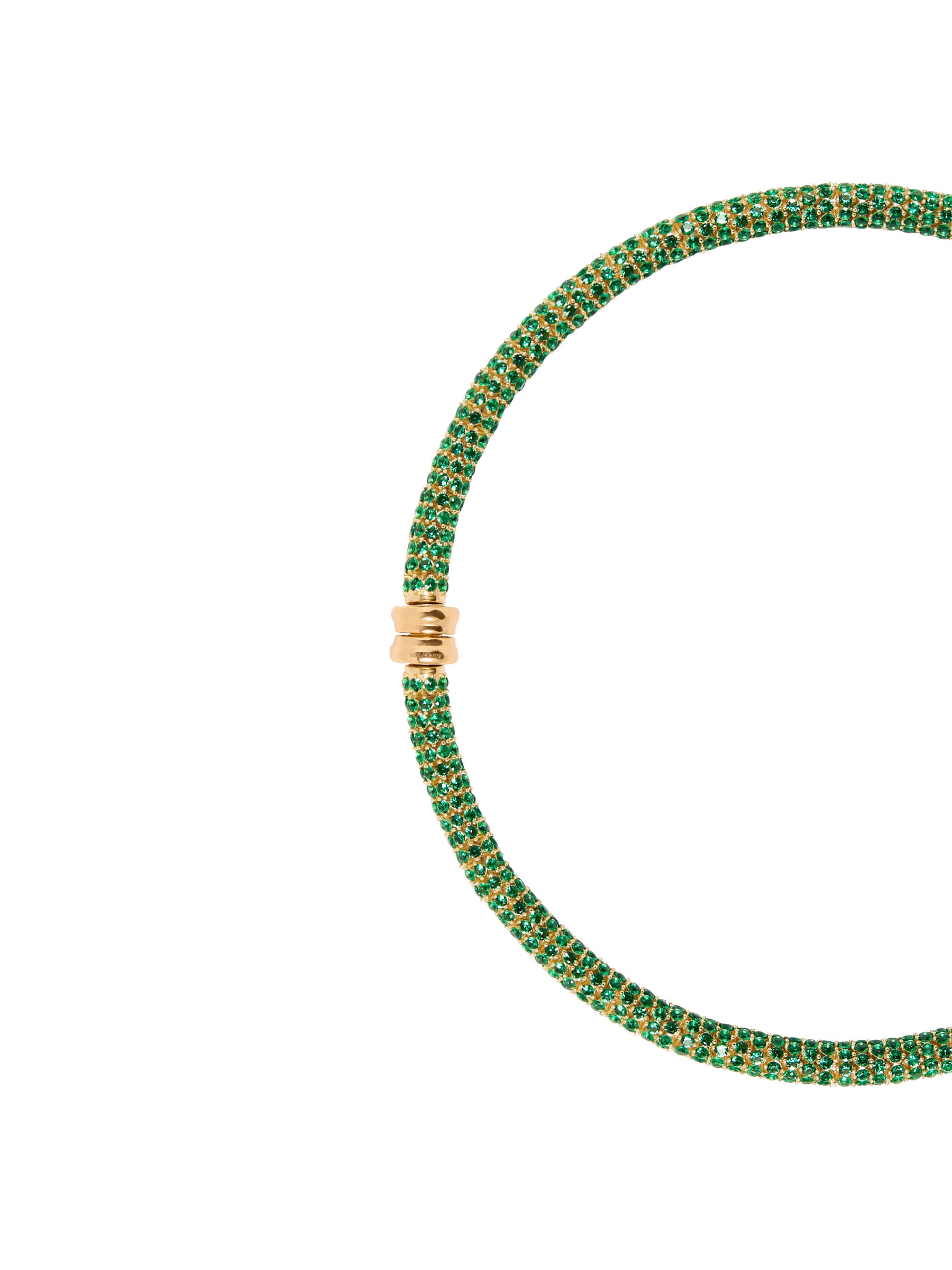 CELESTE NECKLACE, NANO EMERALD, GOLD