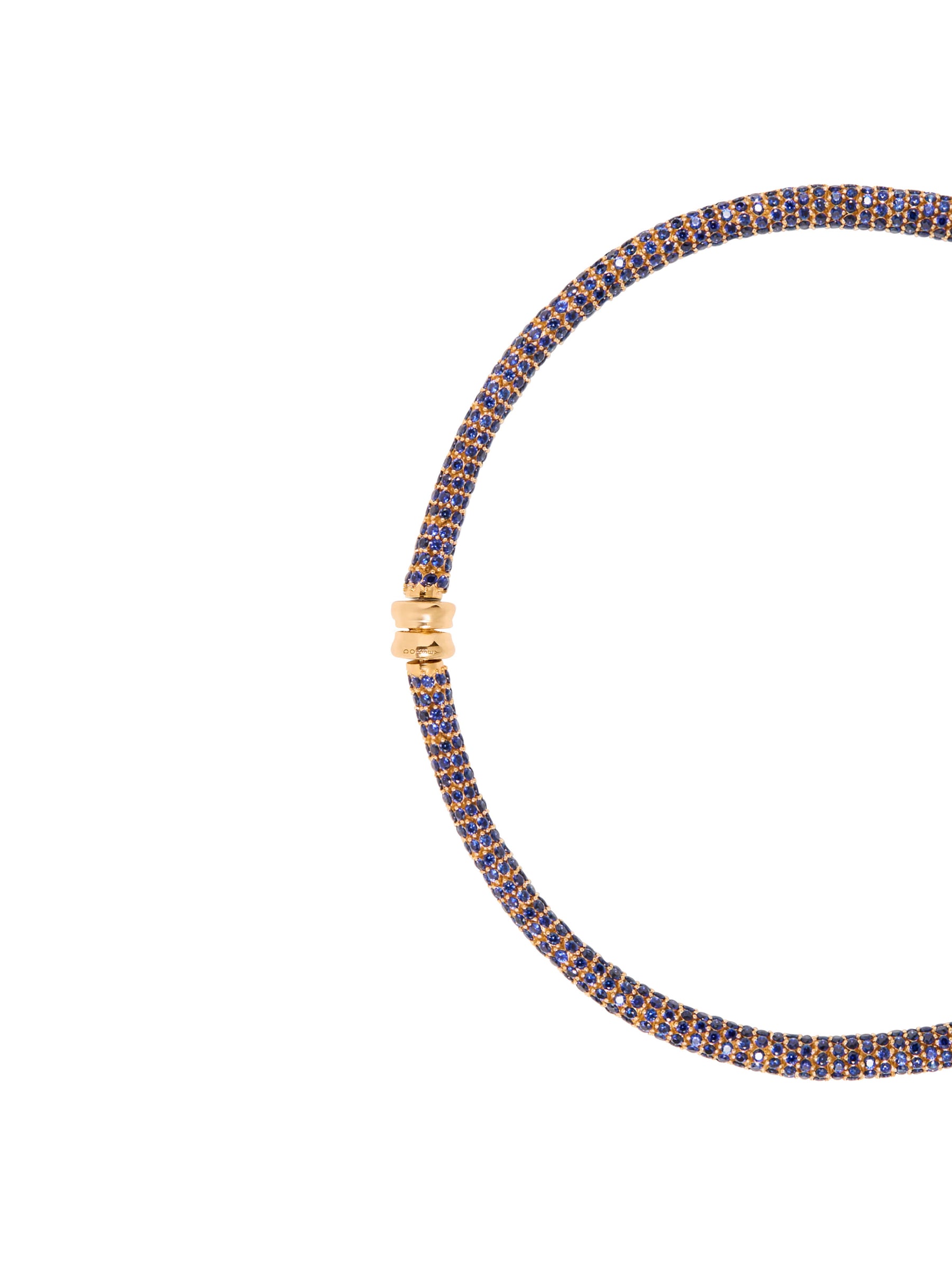 CELESTE NECKLACE, LAB BLUE SAPPHIRE, GOLD