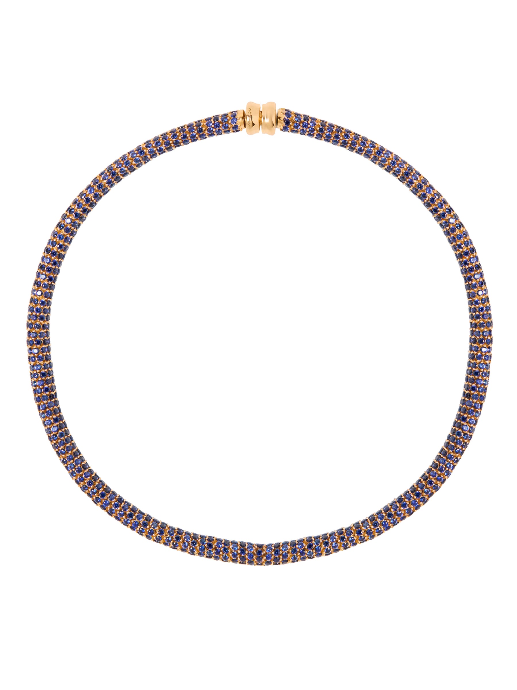 CELESTE NECKLACE, LAB BLUE SAPPHIRE, GOLD