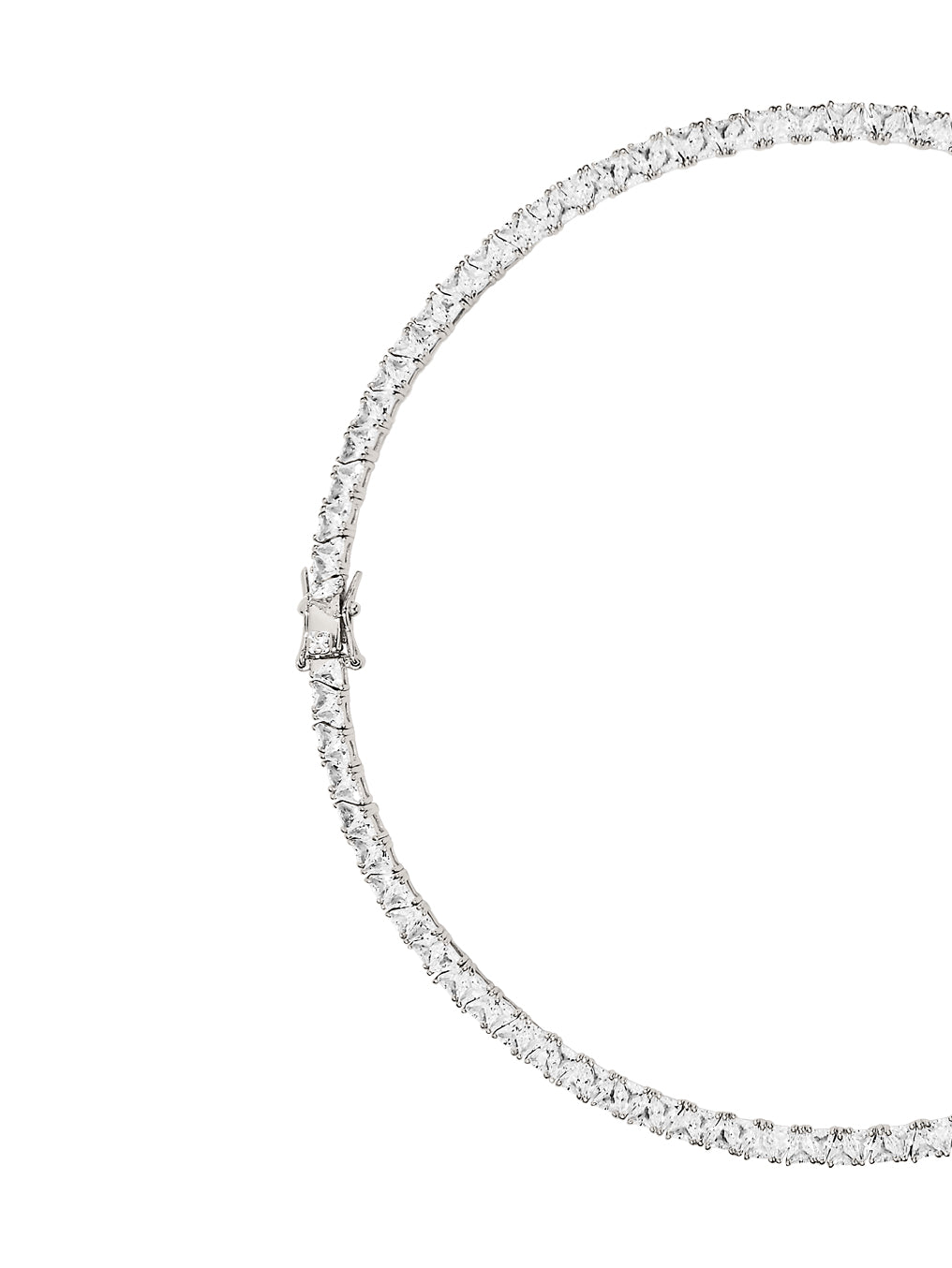 THEODORA RIVIÈRE NECKLACE IN LAB WHITE SAPPHIRE, STERLING SILVER