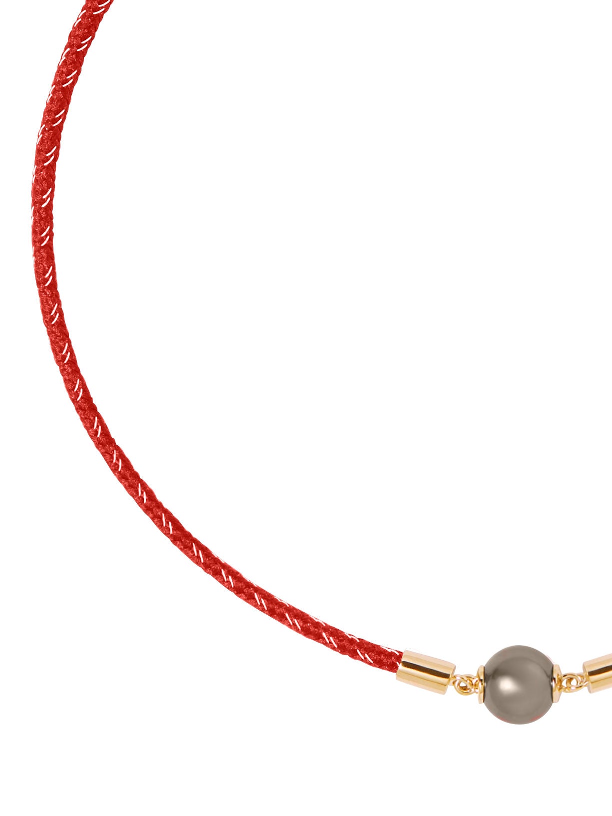 14K YELLOW GOLD SINGLE PEARL CHOKER, ROUGE
