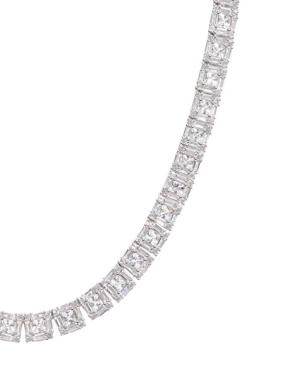 lilie & white jewelry LILIA RIVIÈRE NECKLACE IN LAB WHITE SAPPHIRE, STERLING SILVER – Dorsey