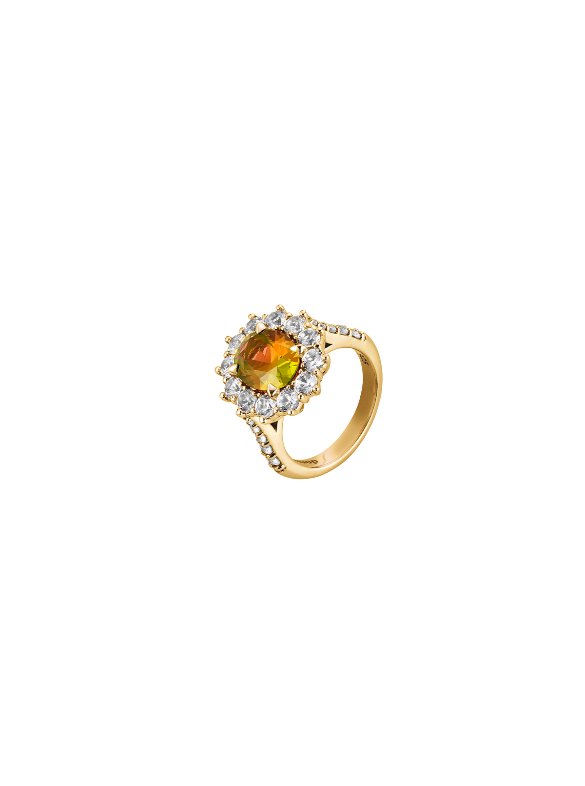 PETITE SPENCER, LAB YELLOW SAPPHIRE RING, GOLD