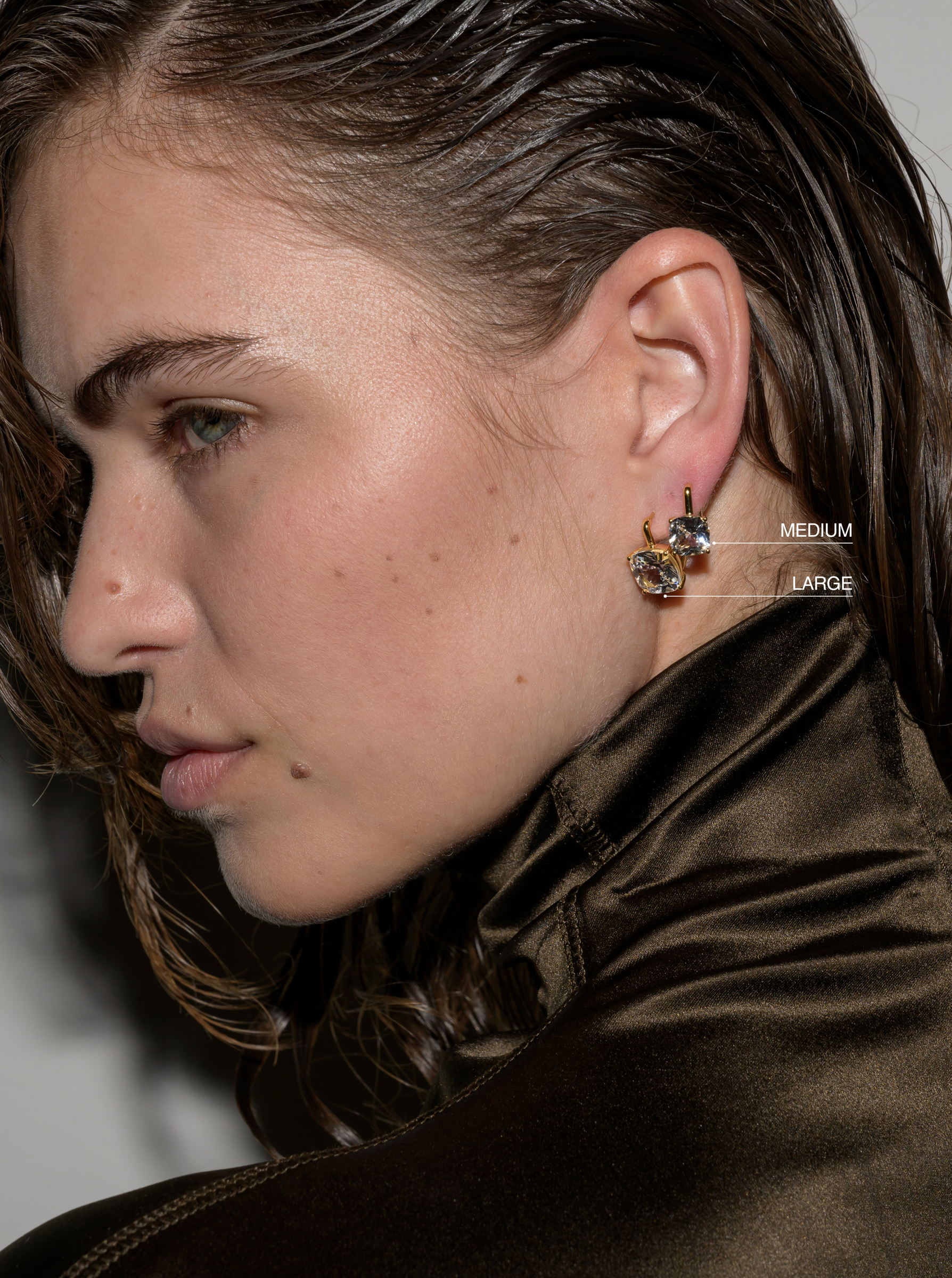 PORTER CUSHION-CUT EARRINGS IN LAB WHITE SAPPHIRE