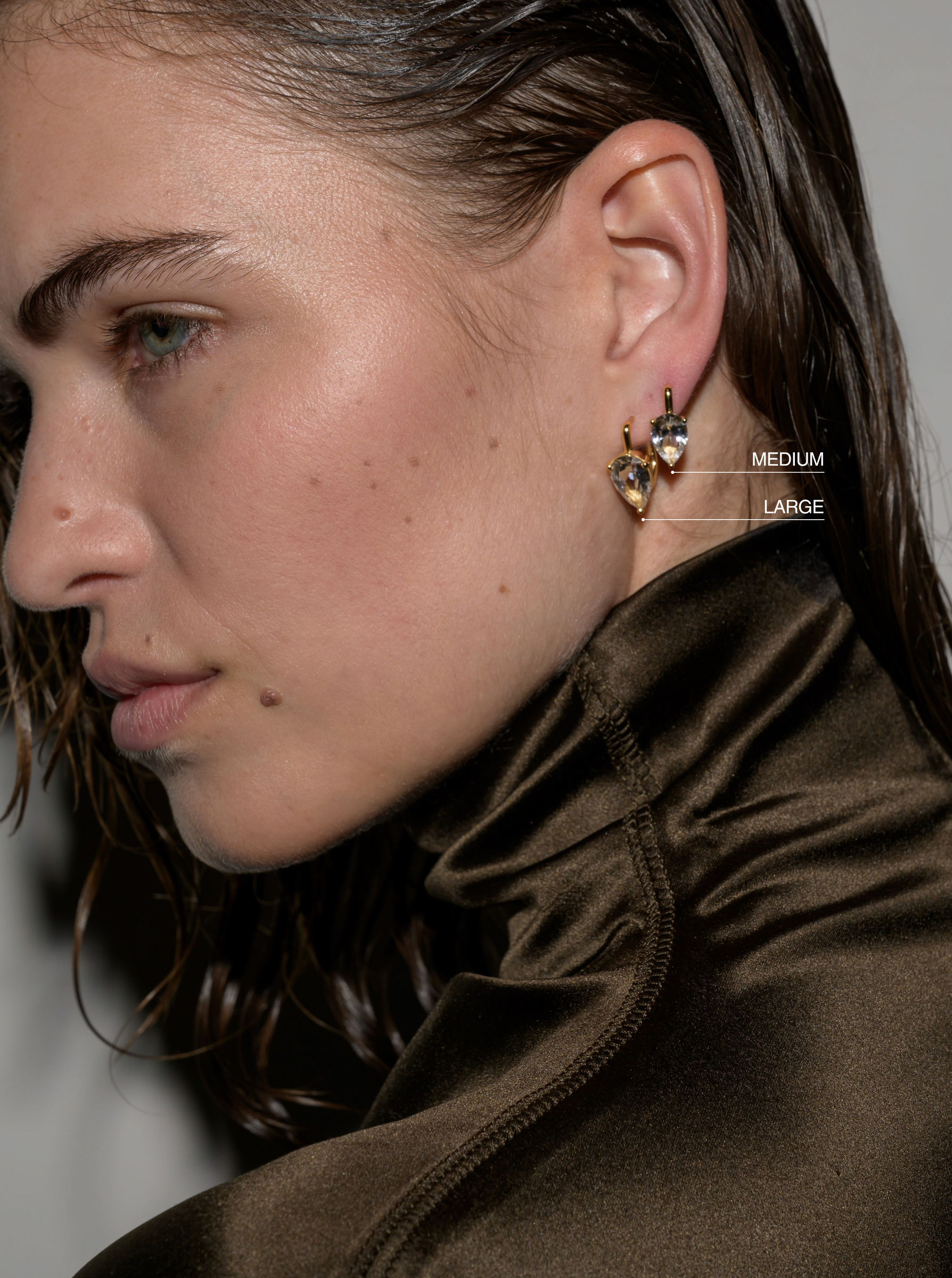 PORTER PEAR-CUT EARRINGS IN LAB WHITE SAPPHIRE