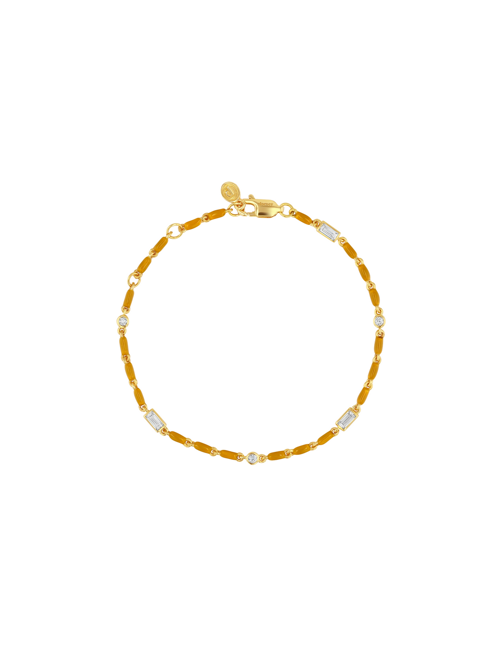 COGNAC ENAMEL BRACELET IN MOISSANITE (C10) – Dorsey