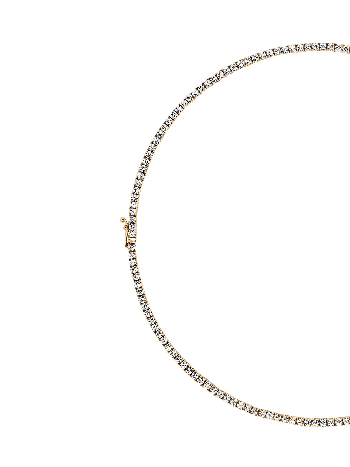 14K MOSS RIVIÈRE NECKLACE IN 2.5MM LAB DIAMOND