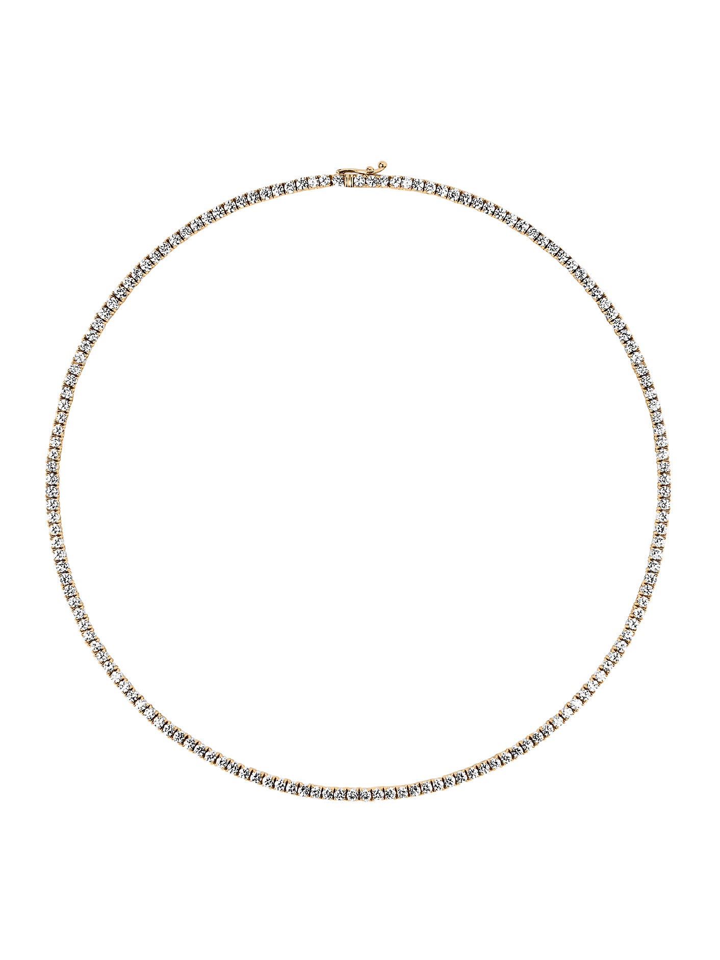 14K MOSS RIVIÈRE NECKLACE IN 2.5MM LAB DIAMOND