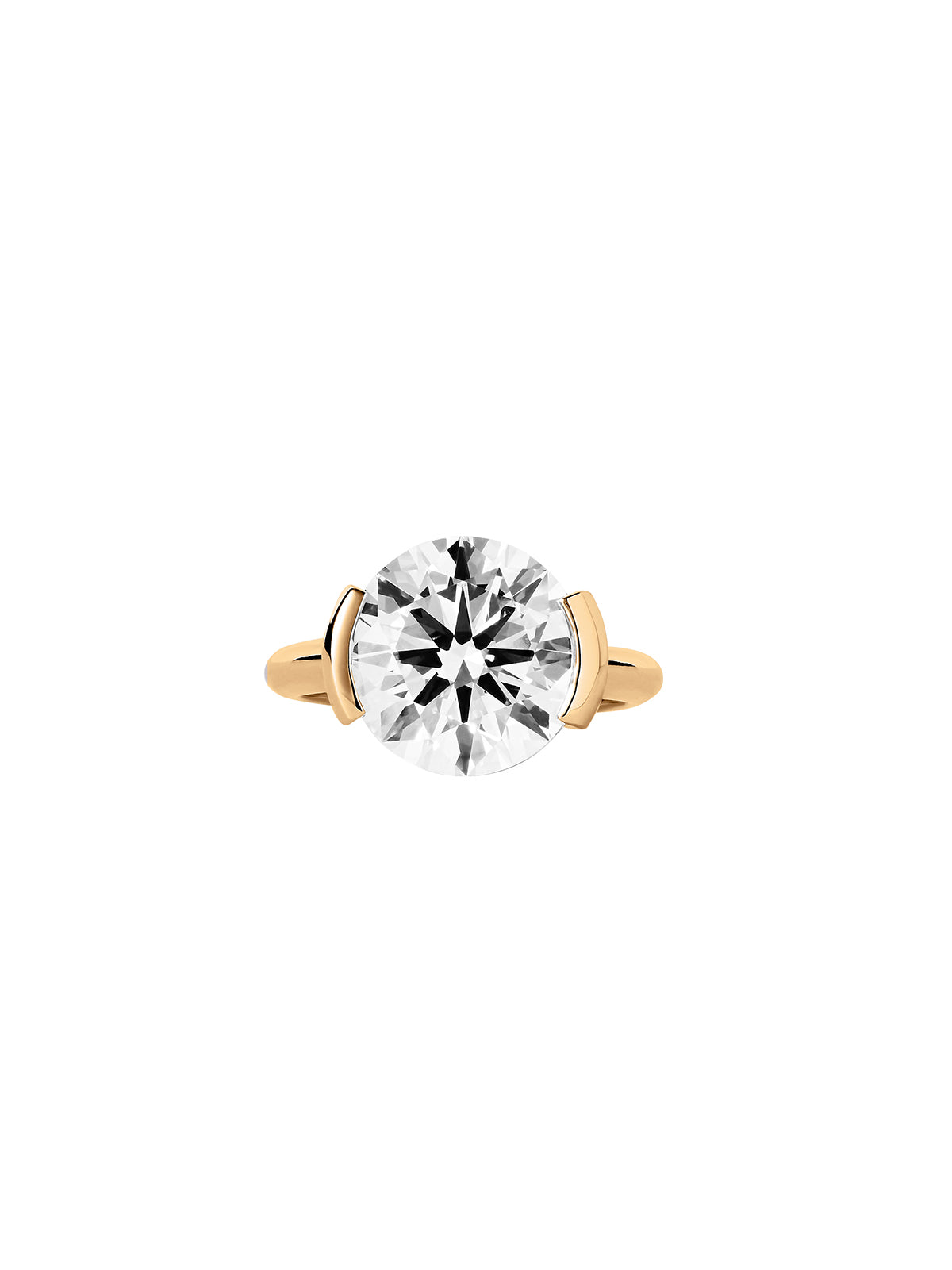 14K INÈS ROUND-CUT RING IN LAB DIAMOND