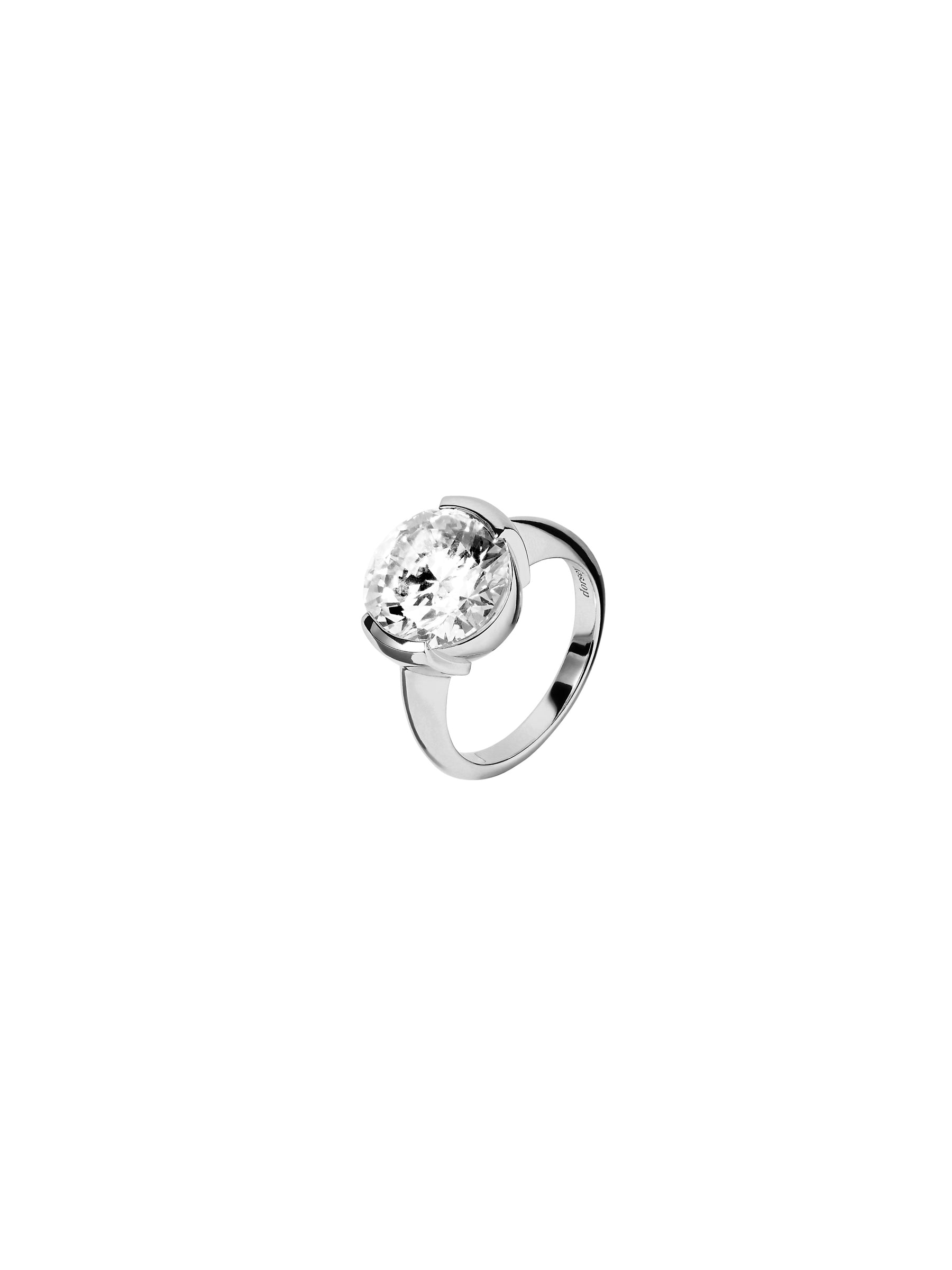 14K INÈS ROUND-CUT RING IN LAB DIAMOND