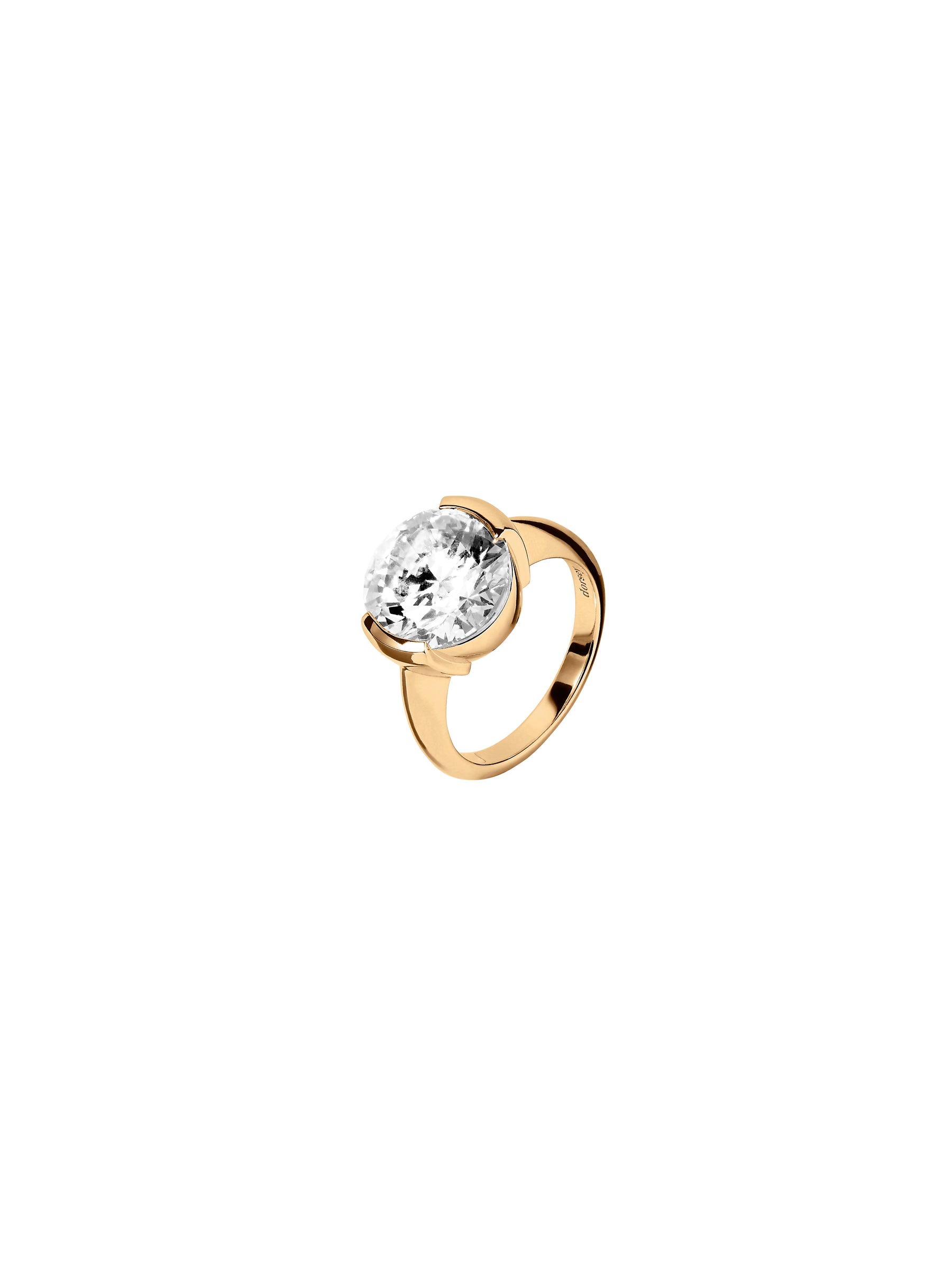 14K INÈS ROUND-CUT RING IN LAB DIAMOND