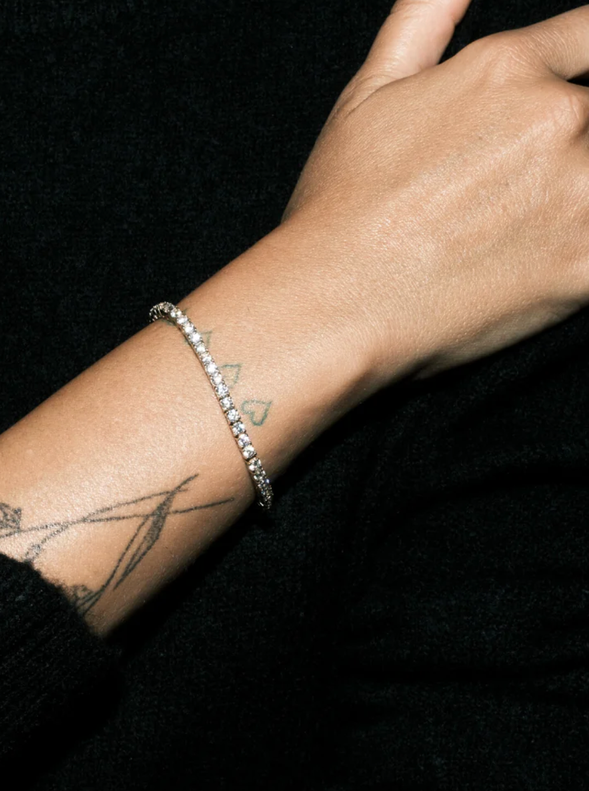 KATE RIVIÈRE BRACELET IN 3MM LAB WHITE SAPPHIRE