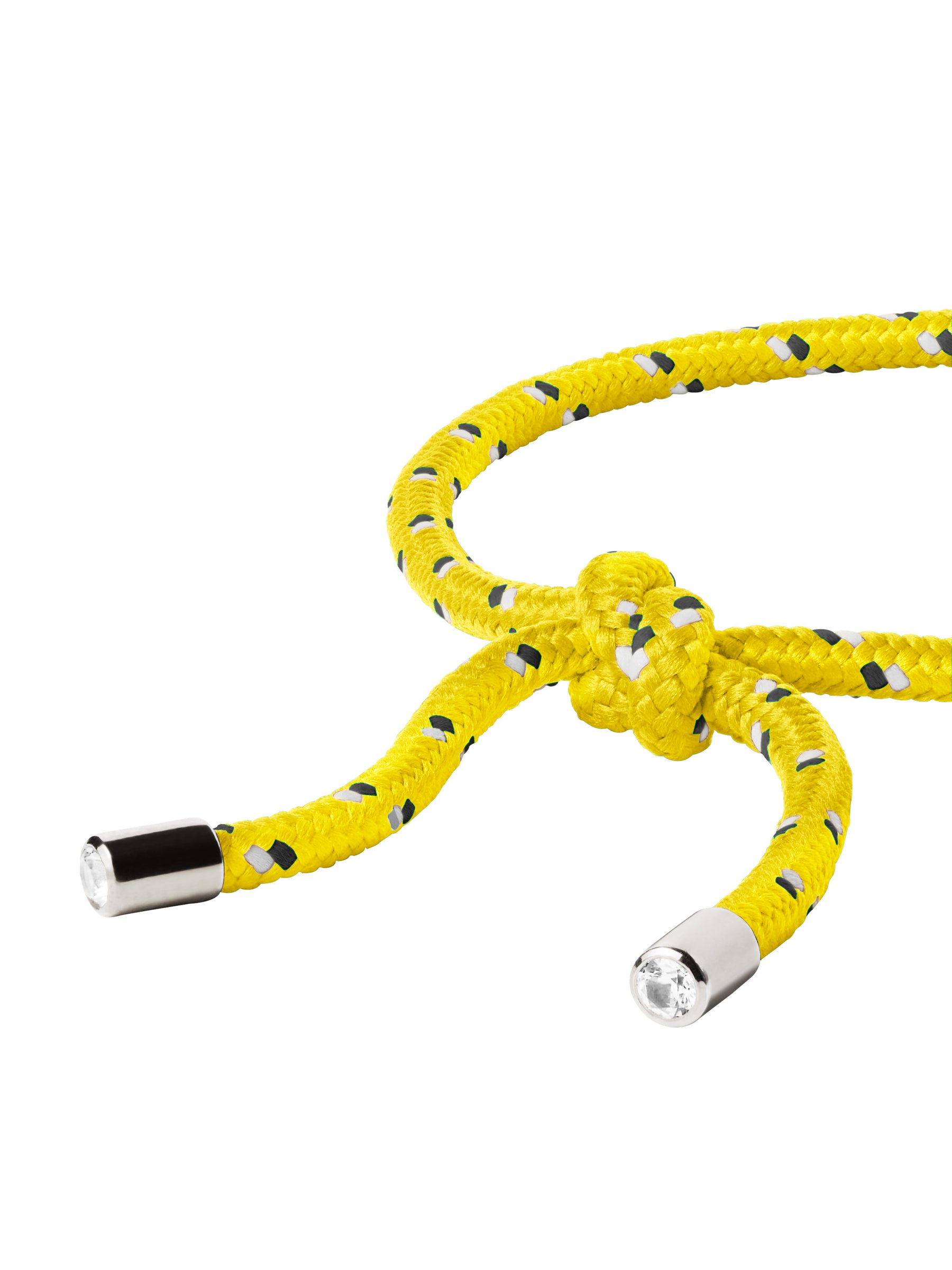PARACORD JAUNE TIE ANKLET, SILVER