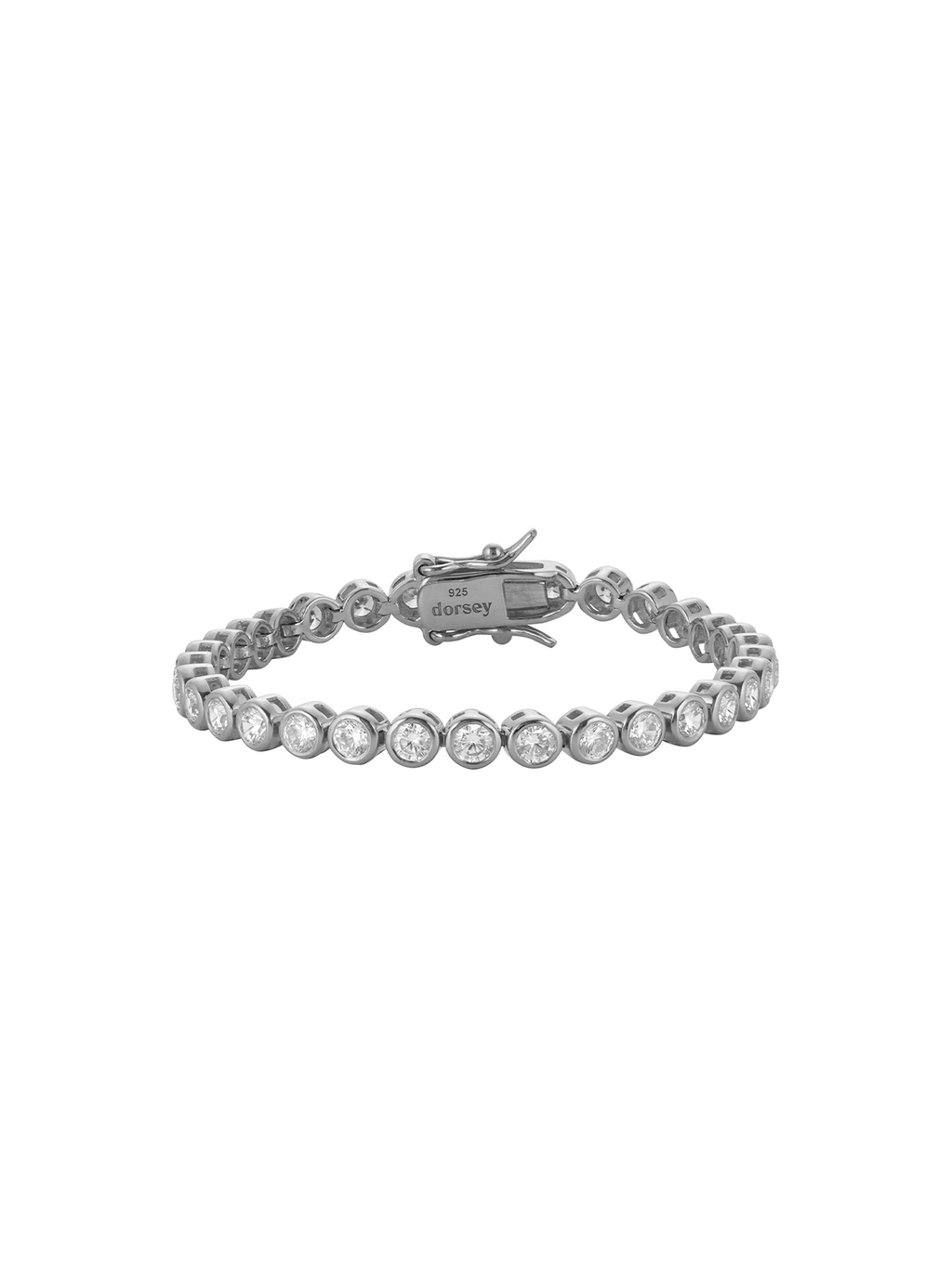 JAMES BEZEL RIVIÈRE BRACELET IN LAB WHITE SAPPHIRE, STERLING