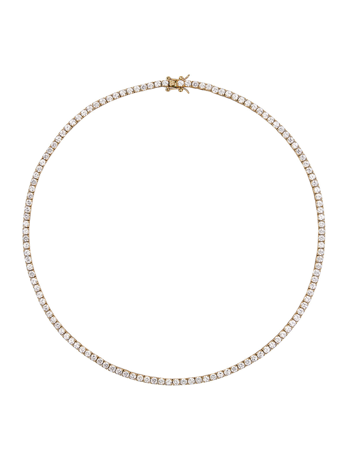 MOSS RIVIÈRE NECKLACE IN 3MM LAB WHITE SAPPHIRE