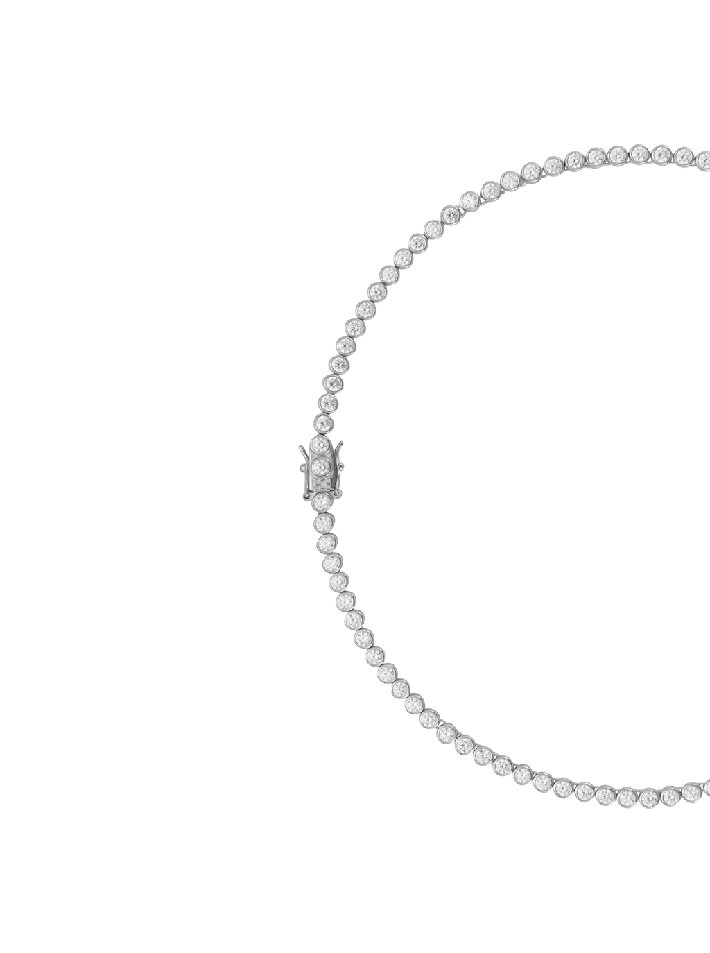 JAMES BEZEL RIVIÈRE NECKLACE IN LAB WHITE SAPPHIRE, STERLING