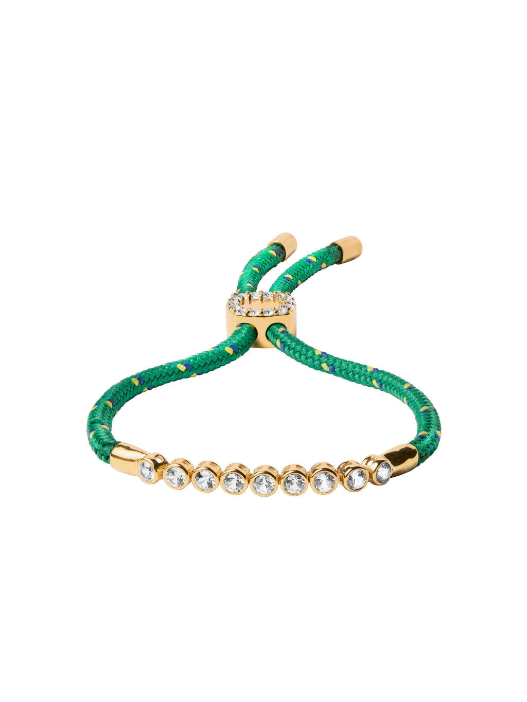 14K JAMES BEZEL VERT PARACORD BRACELET IN LAB DIAMOND, 14K YELLOW