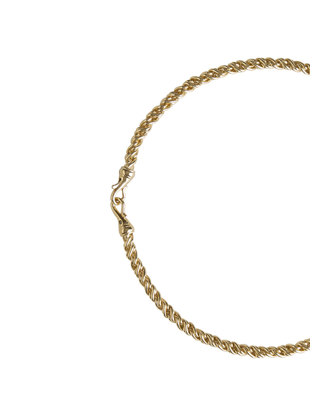 TORSION CHAIN NECKLACE WITH LAB DIAMOND ACCENT, 18K GOLD VERMEIL