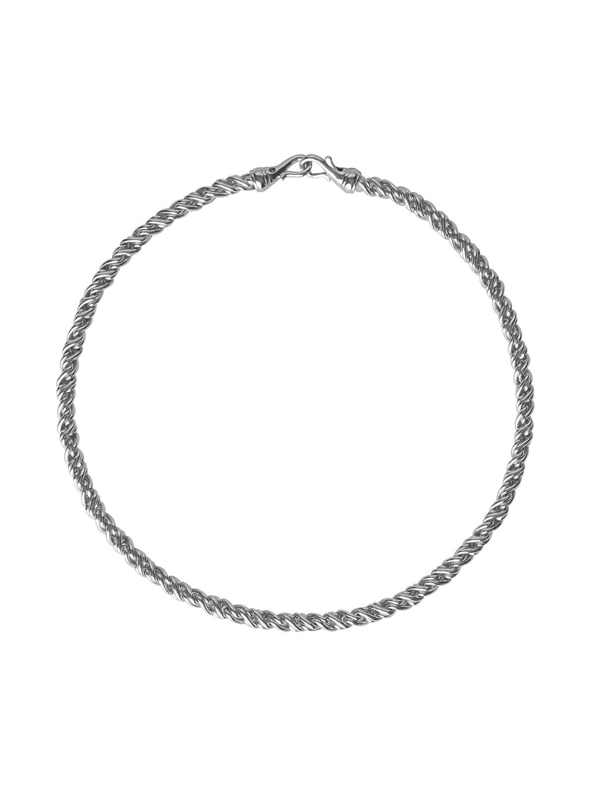 TORSION CHAIN NECKLACE, SILVER