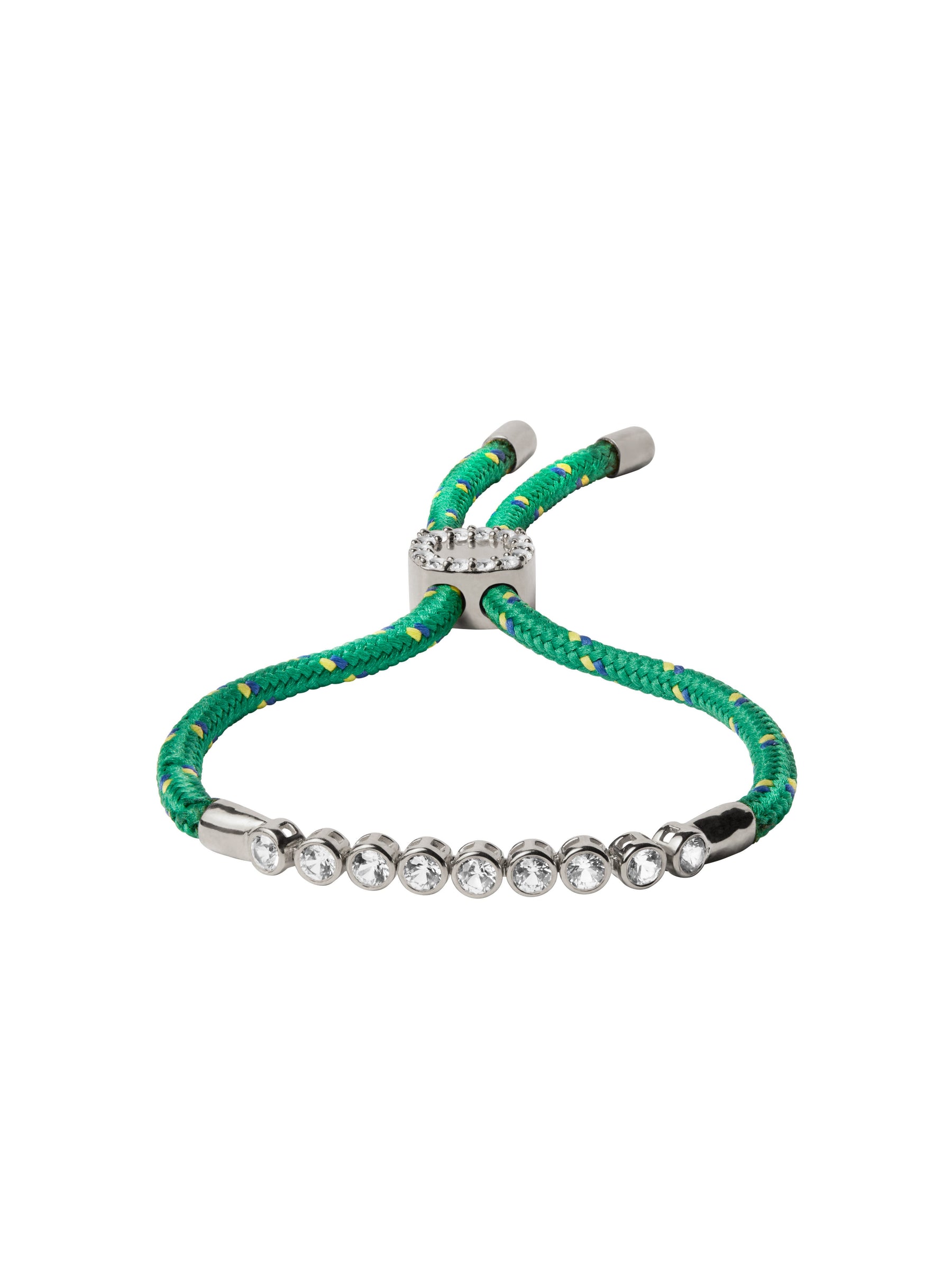 JAMES BEZEL LAB DIAMOND VERT PARACORD BRACELET, 14K WHITE GOLD